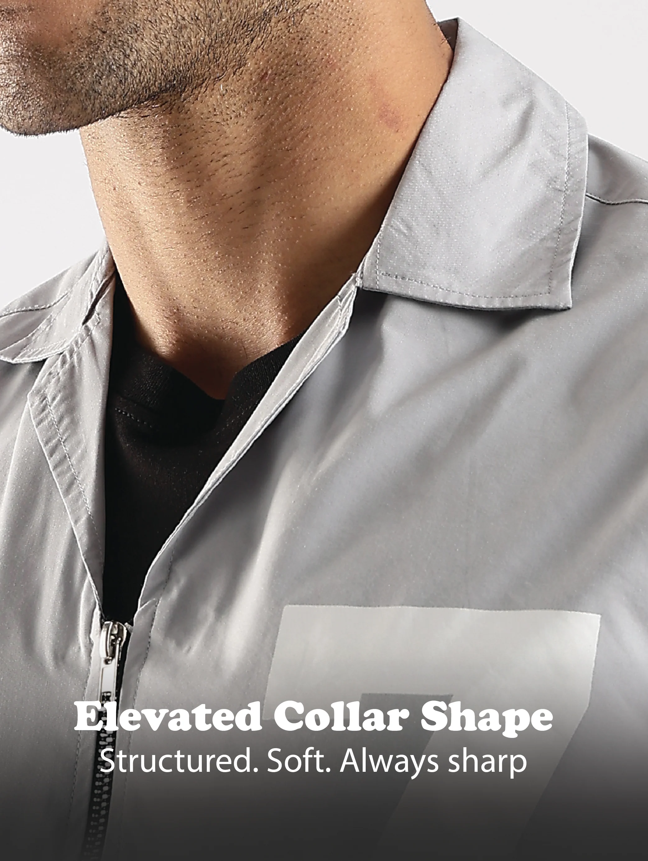 Men Grey Slim Fit Shirt - Image 11