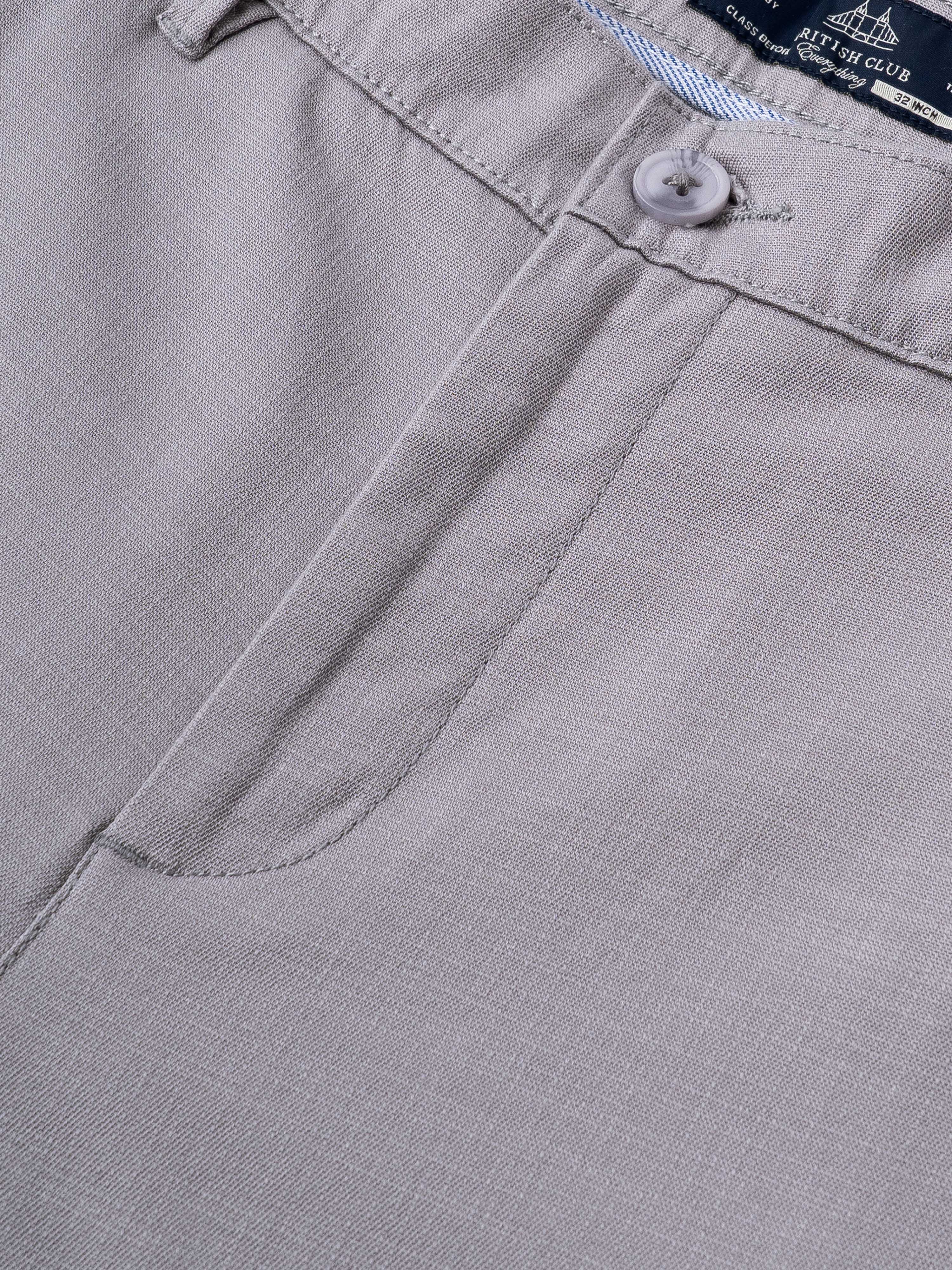 Men Grey Smart Slim Fit Chinos - Image 6