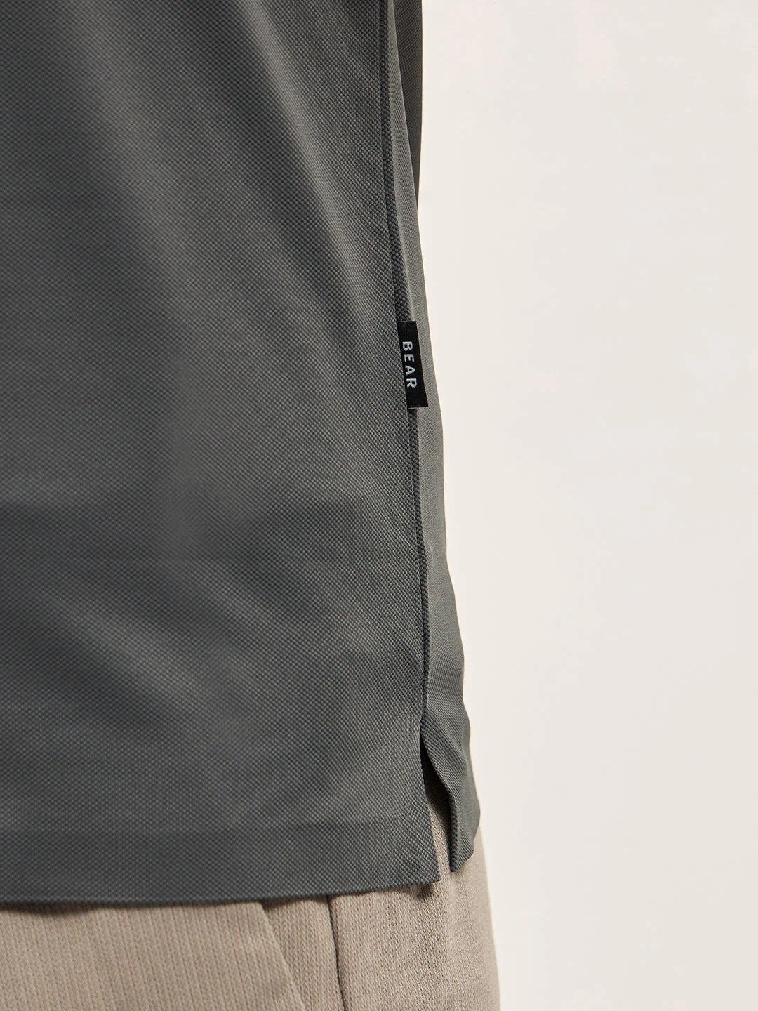 Men Grey Solid Regular Fit Polo T-shirt - Image 6