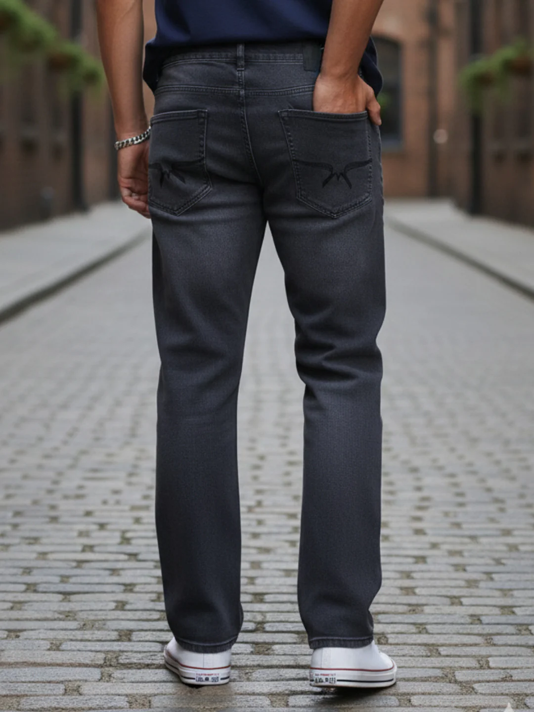 Men Grey Stretchable Jeans - Image 2