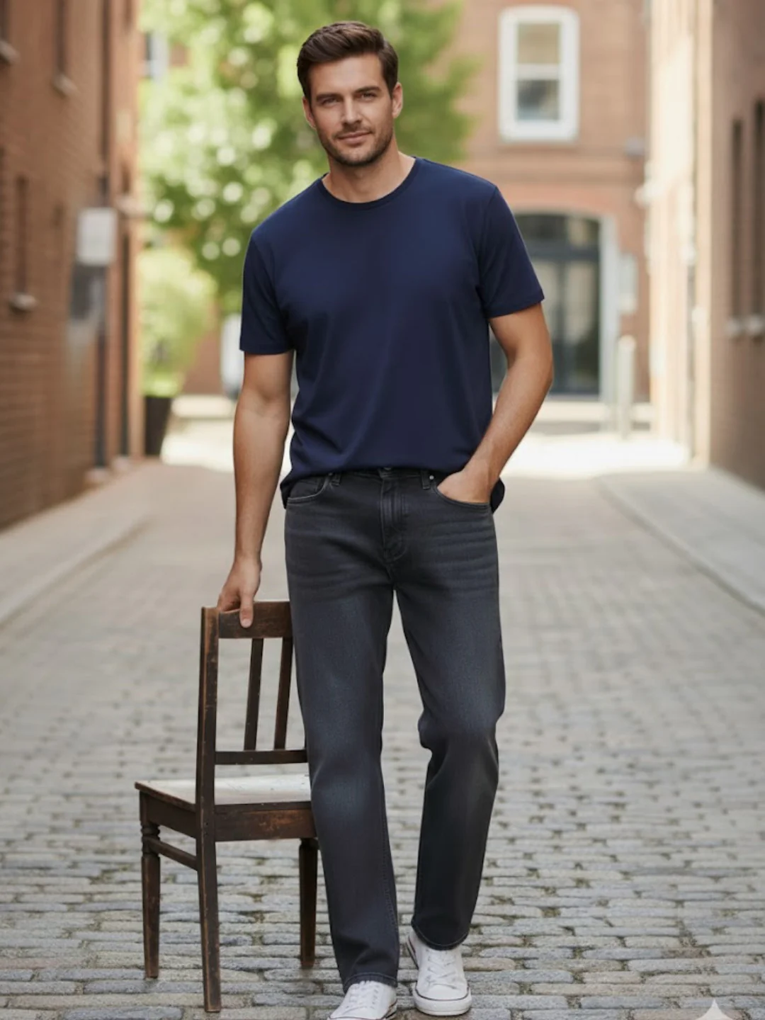 Men Grey Stretchable Jeans - Image 5