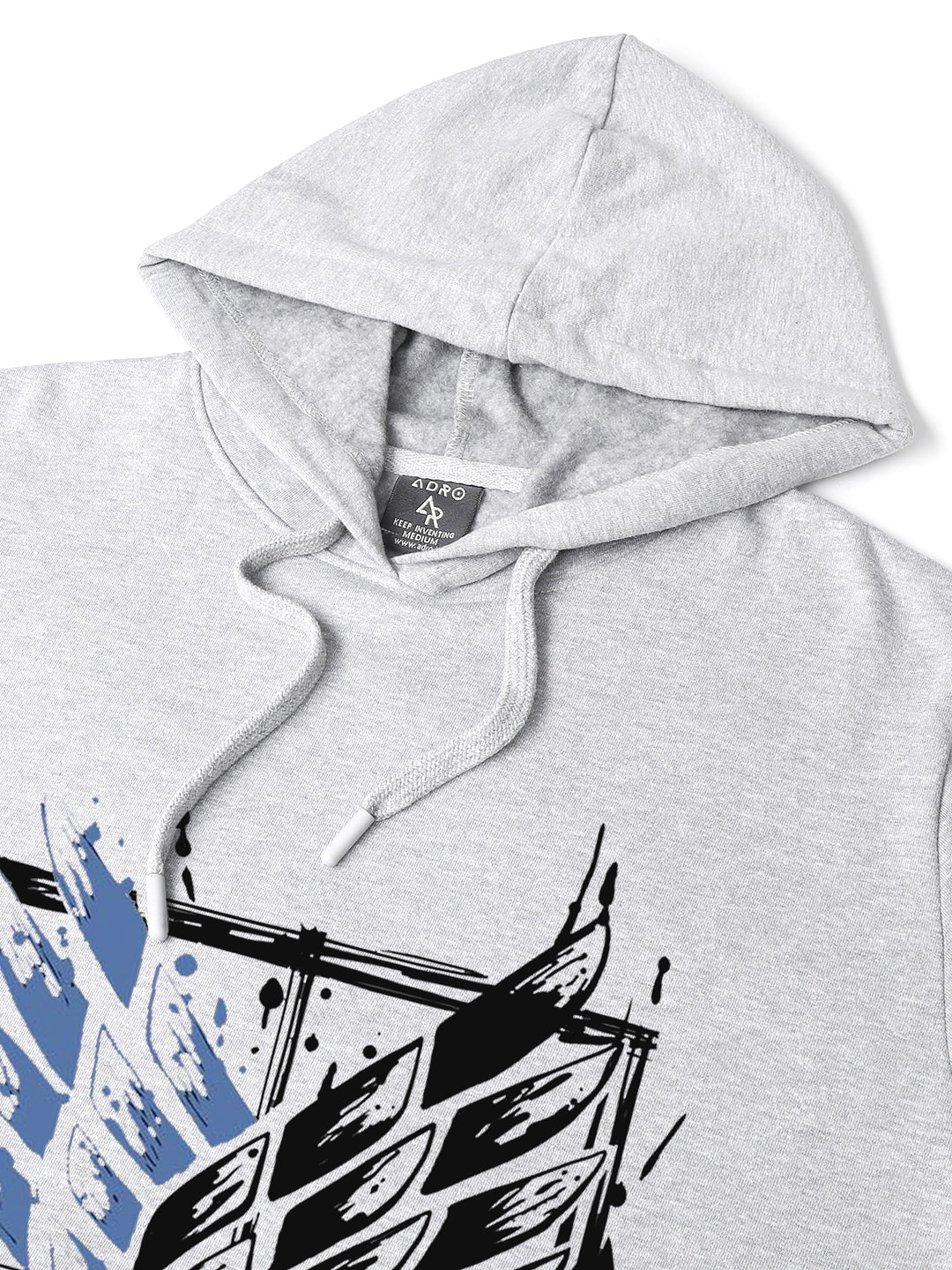 Men Grey Printed Hoodie - Image 5