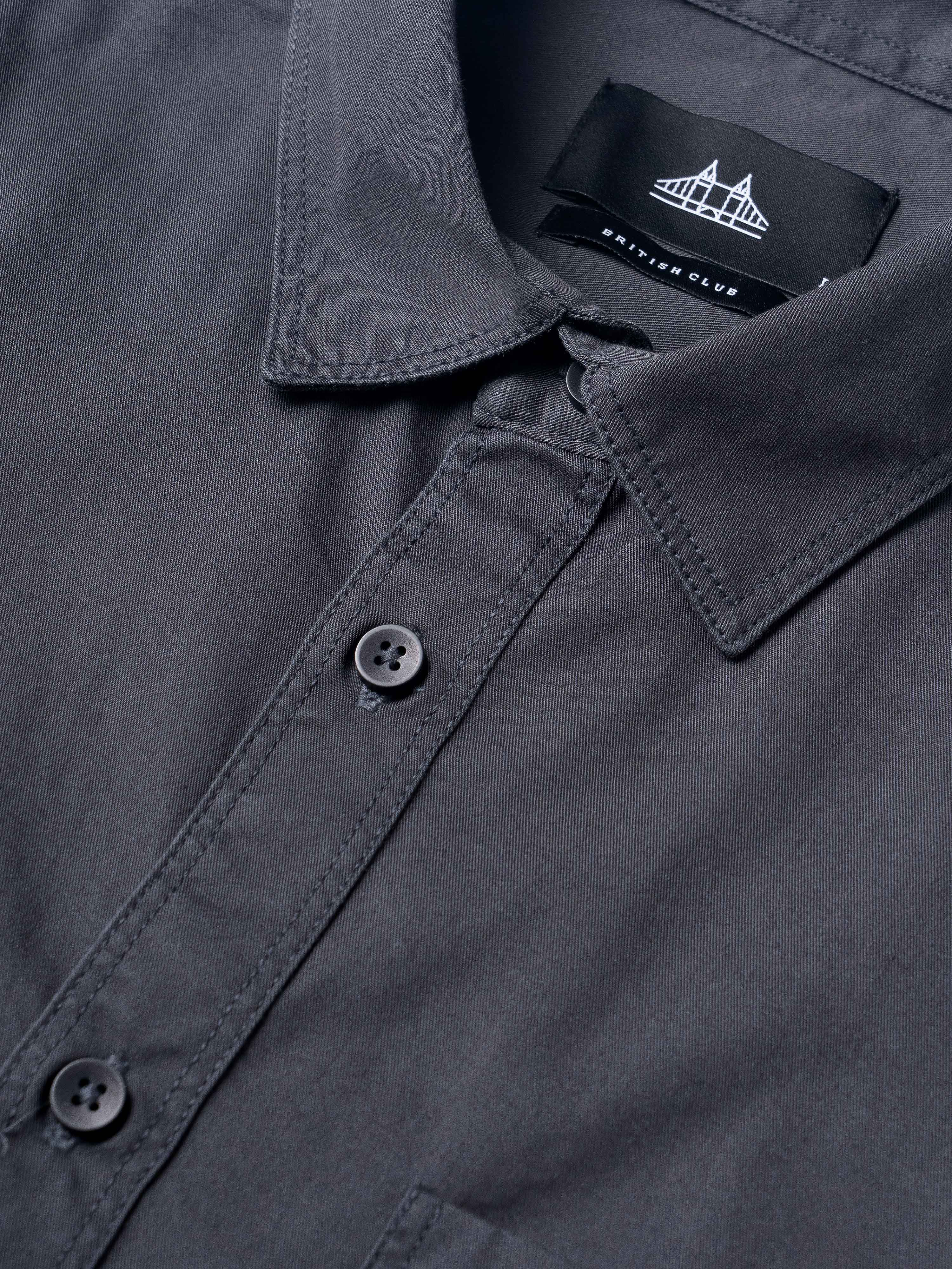 Men Grey Twill Shirt - Image 7