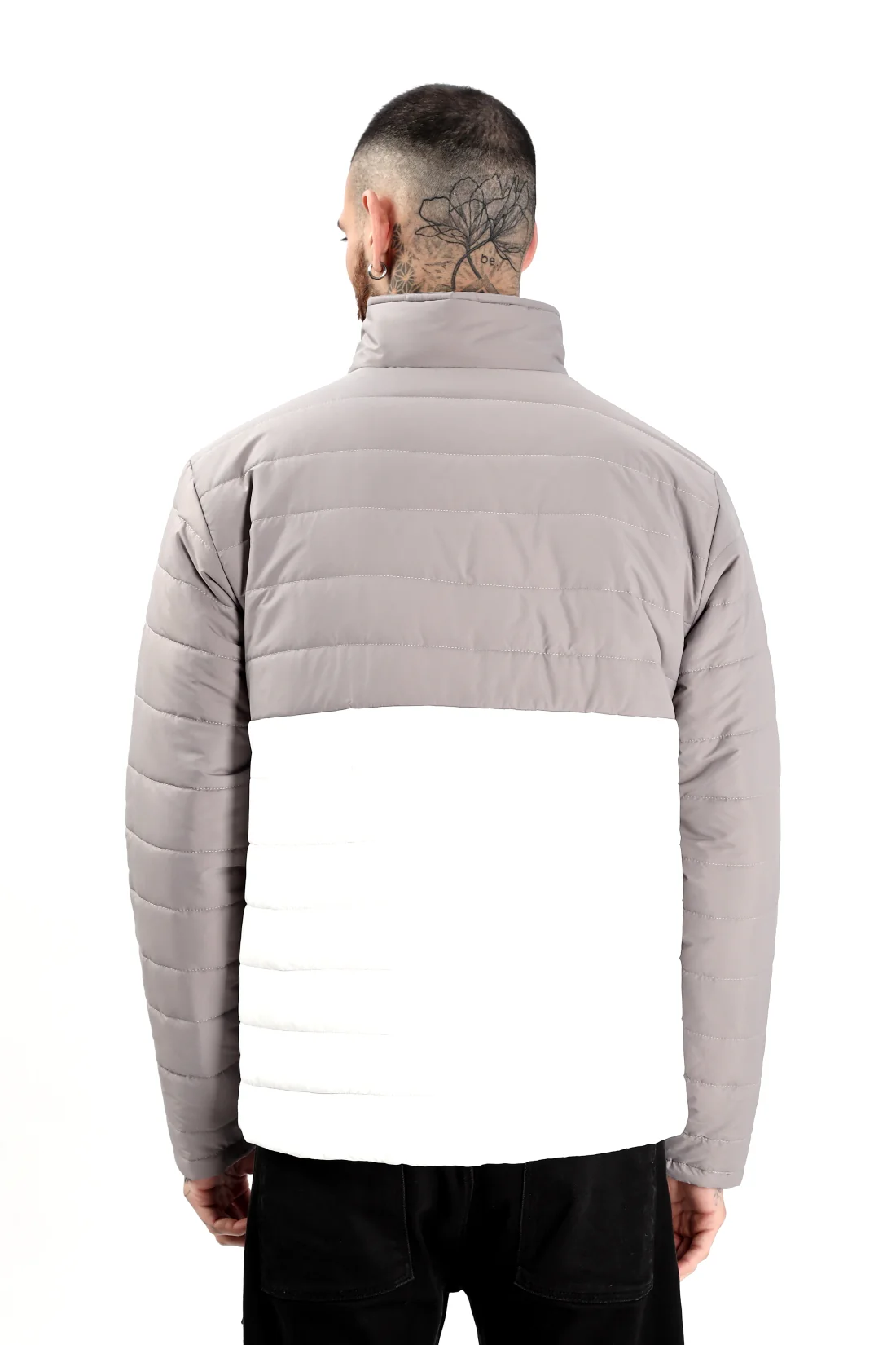Men Grey Winter Ready Bomber Jacket - Image 2