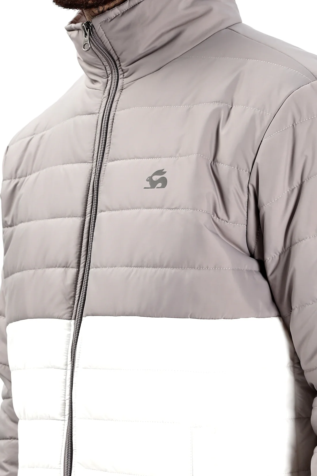Men Grey Winter Ready Bomber Jacket - Image 4