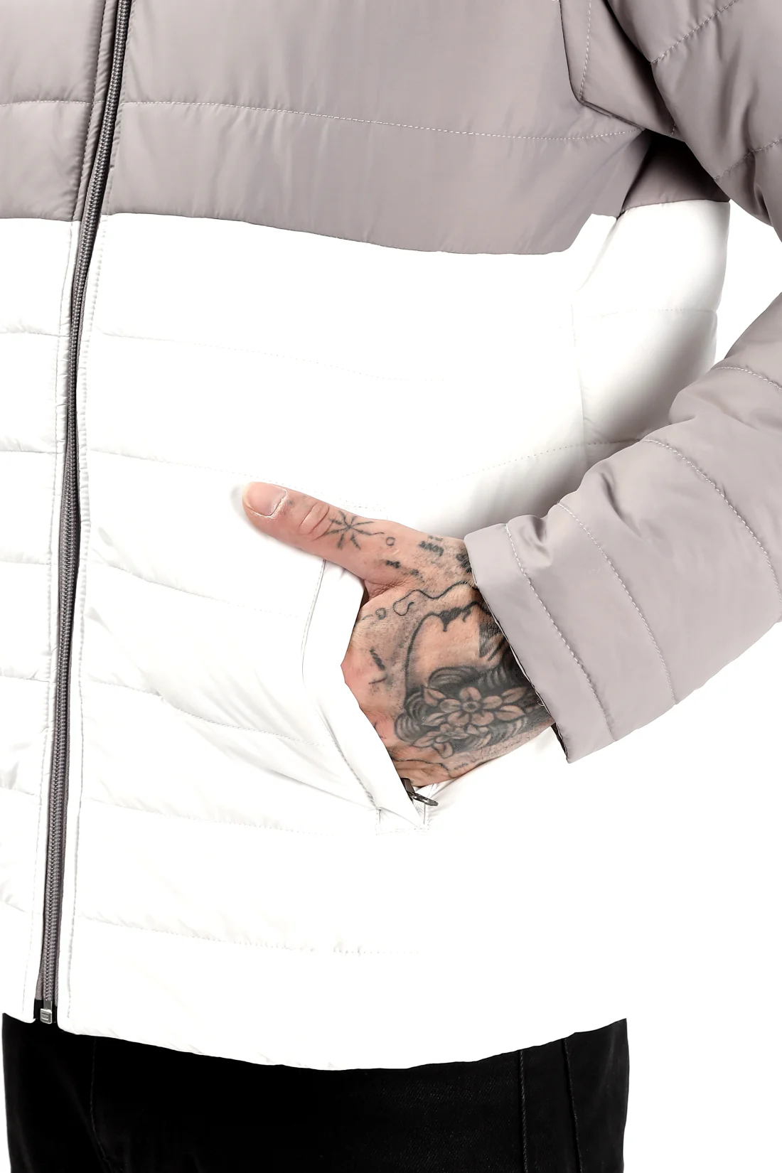 Men Grey Winter Ready Bomber Jacket - Image 5