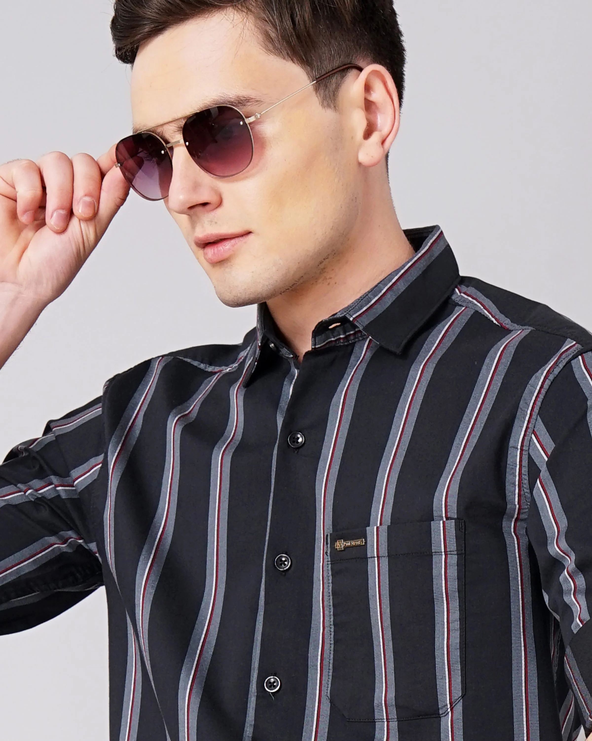 Men Grindle White Checks Shirt - Image 6