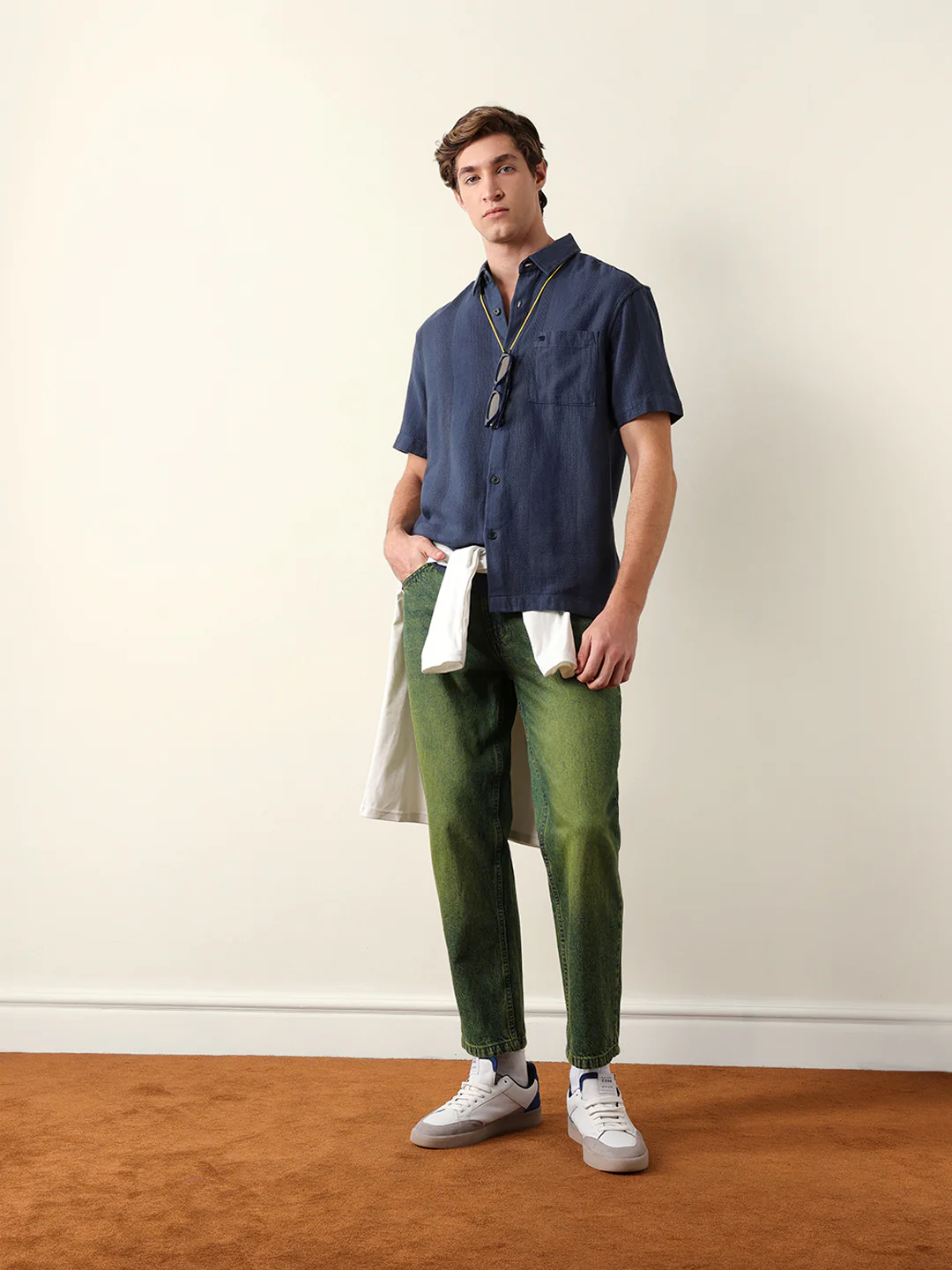 Men Half Sleeve Solid Shirt - Image 2