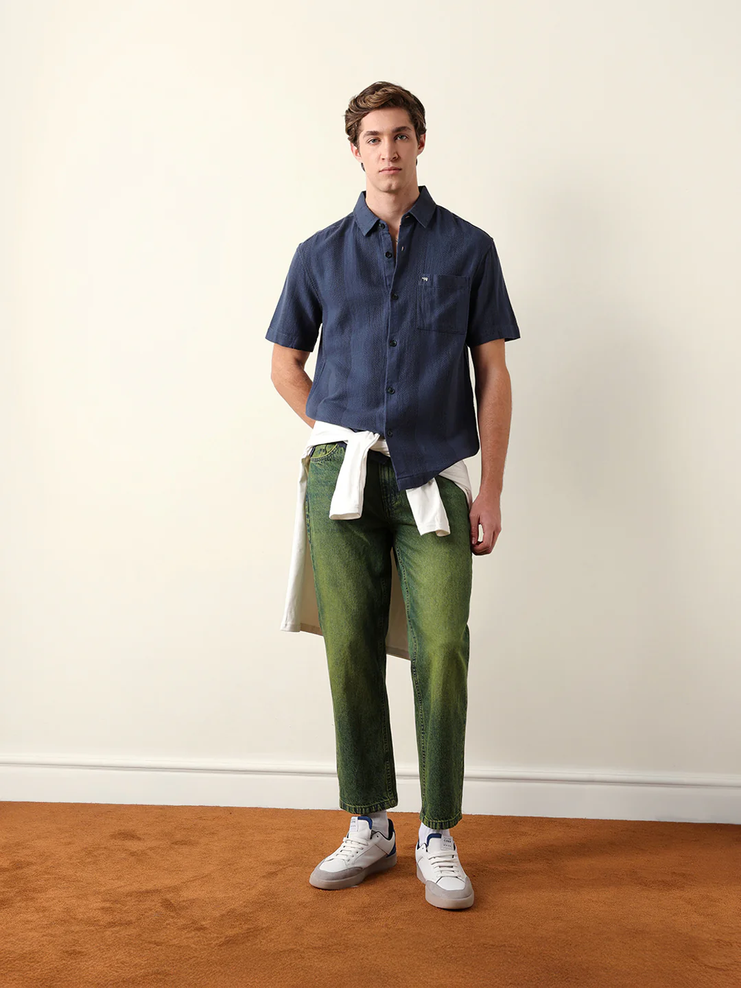 Men Half Sleeve Solid Shirt - Image 8