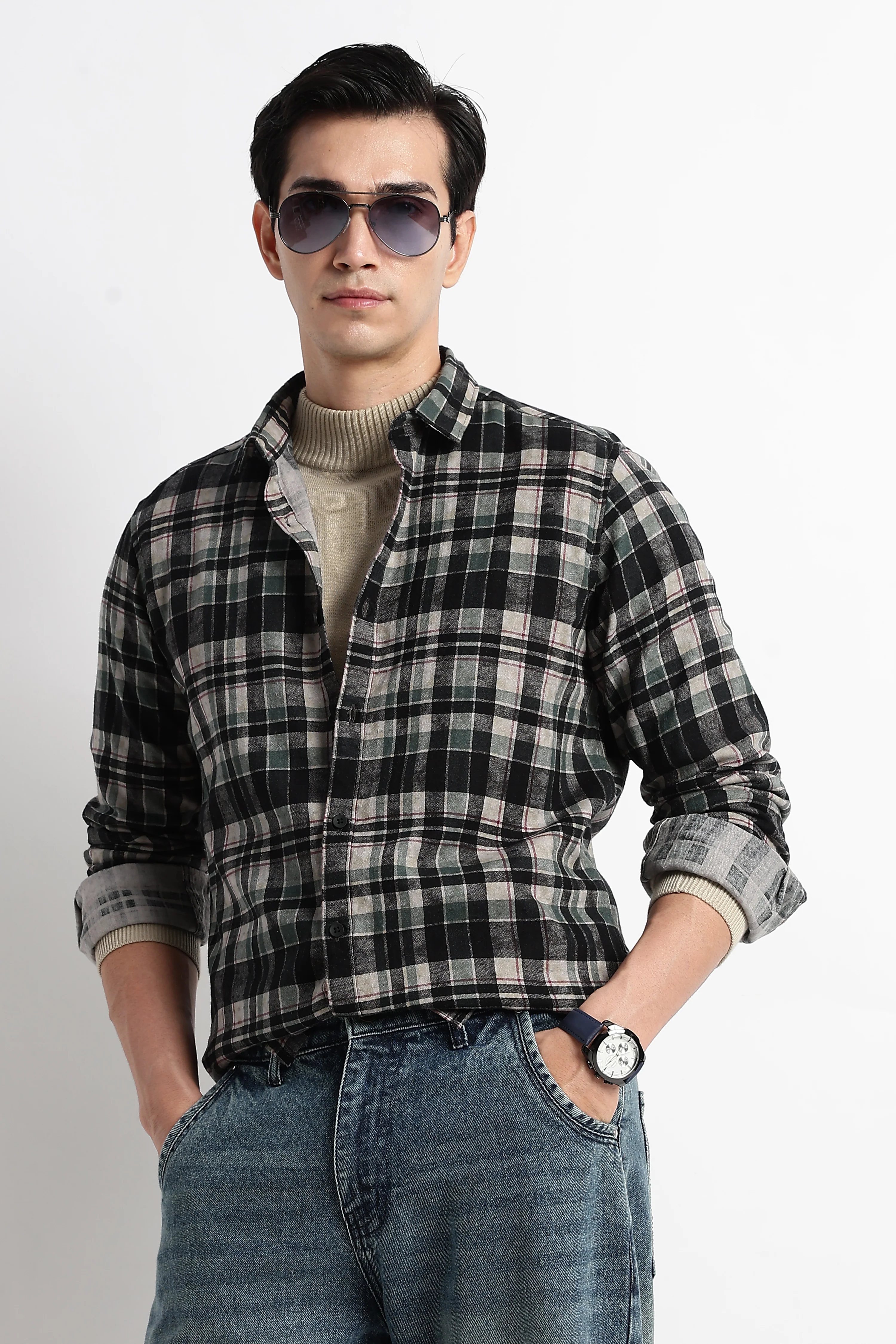 Men Heritage Check Shirt - Image 10