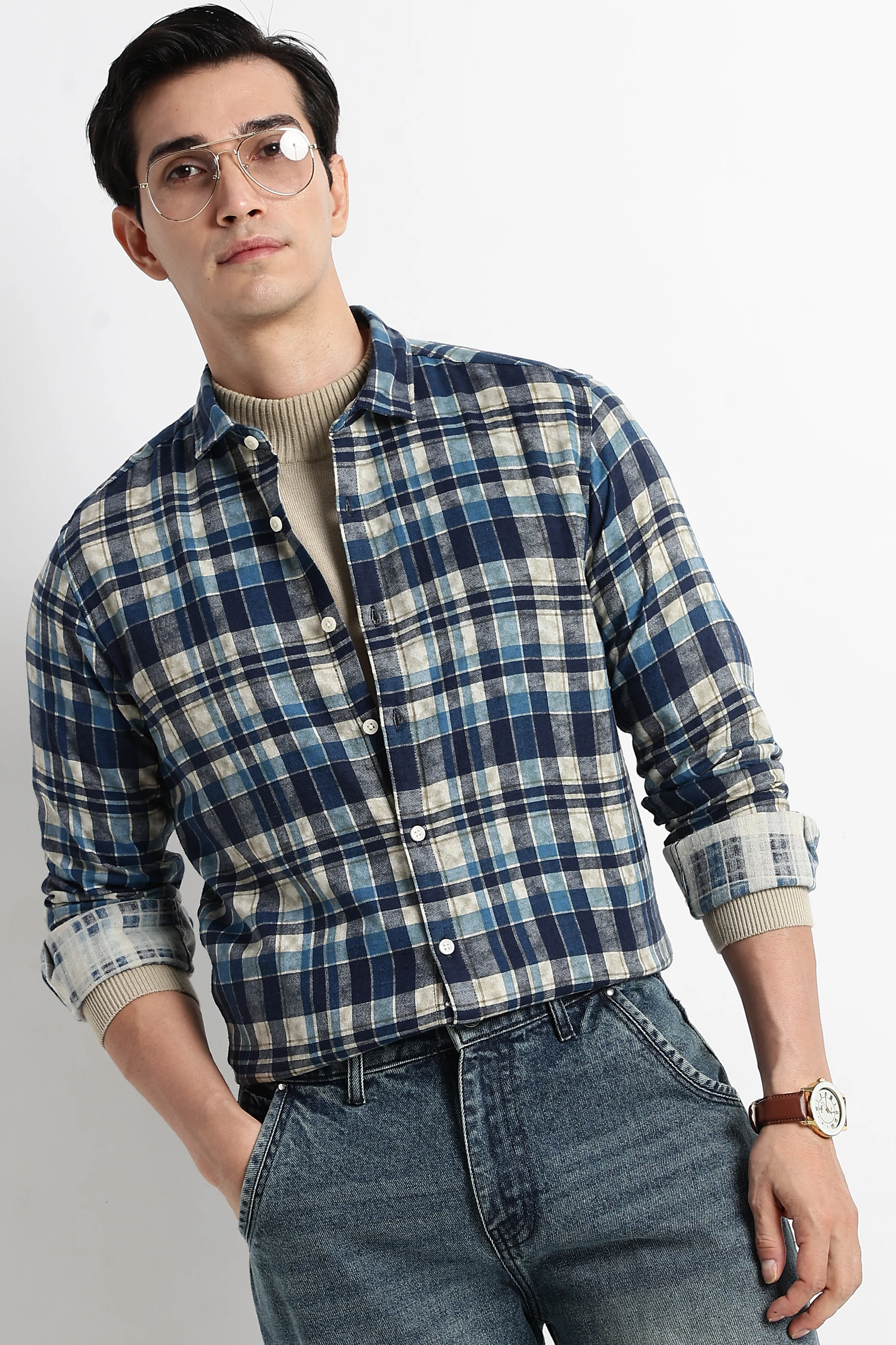 Men Heritage Check Shirt - Image 6