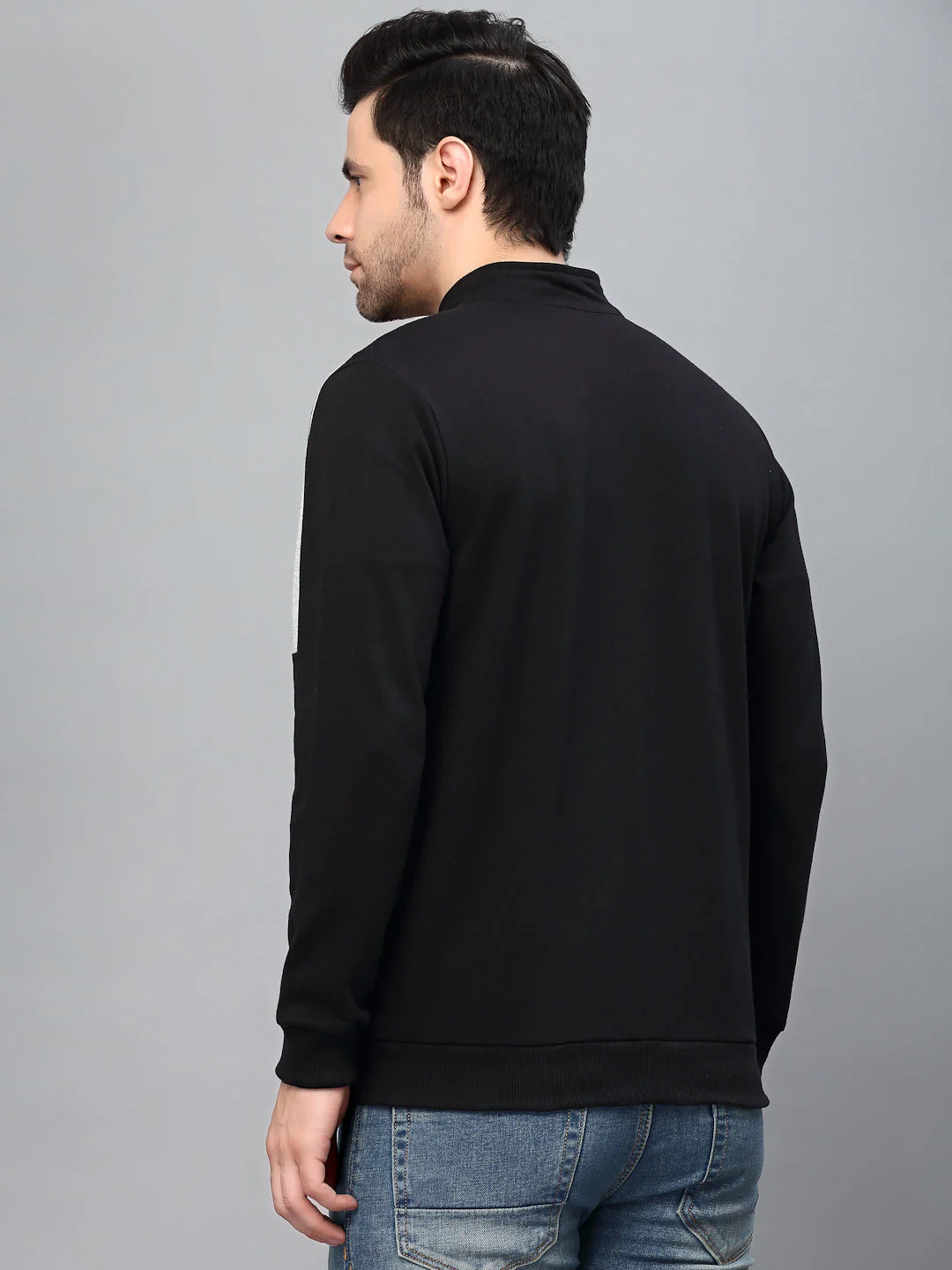 Men High Neck Terry Jacket - Image 3