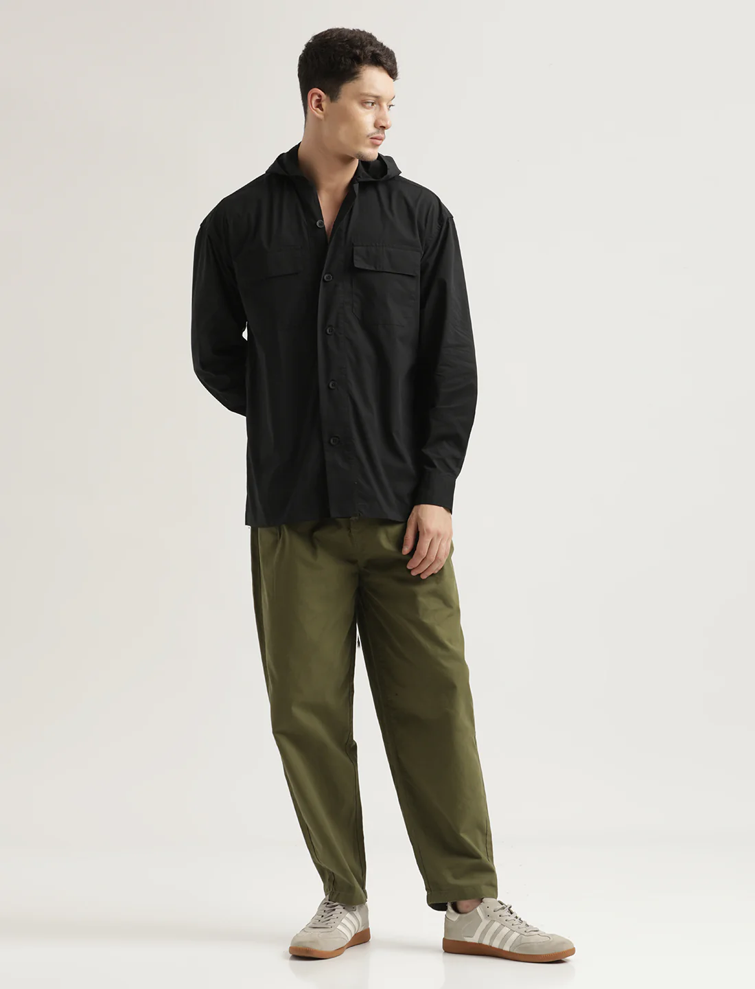 Men Hooded Utility Shirt - Image 6