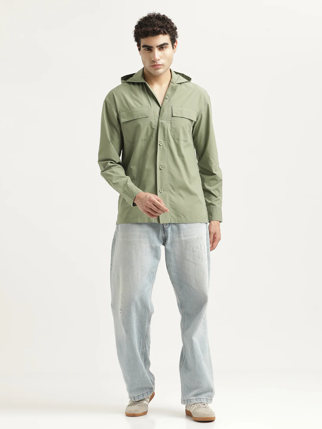Men Hooded Utility Shirt - Image 6