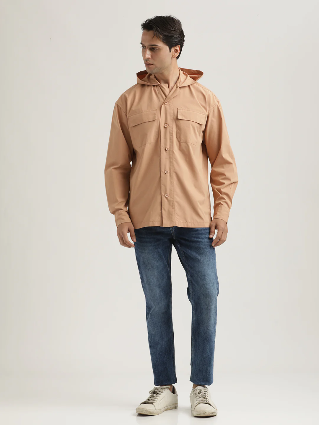 Men Hooded Utility Shirt - Image 5