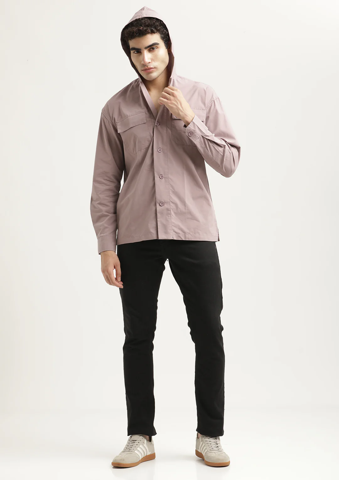 Men Hooded Utility Shirt - Image 4
