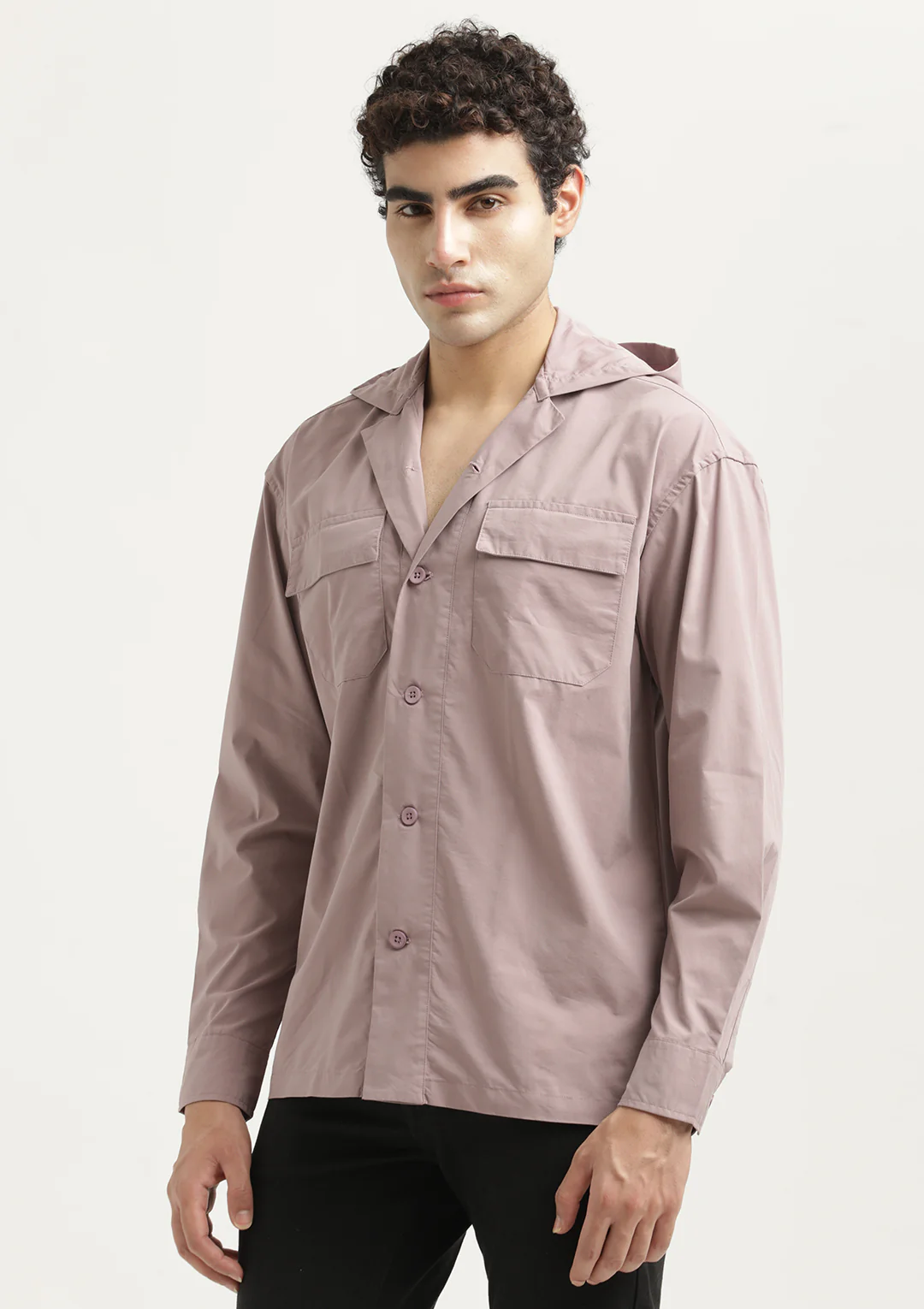 Men Hooded Utility Shirt - Image 6