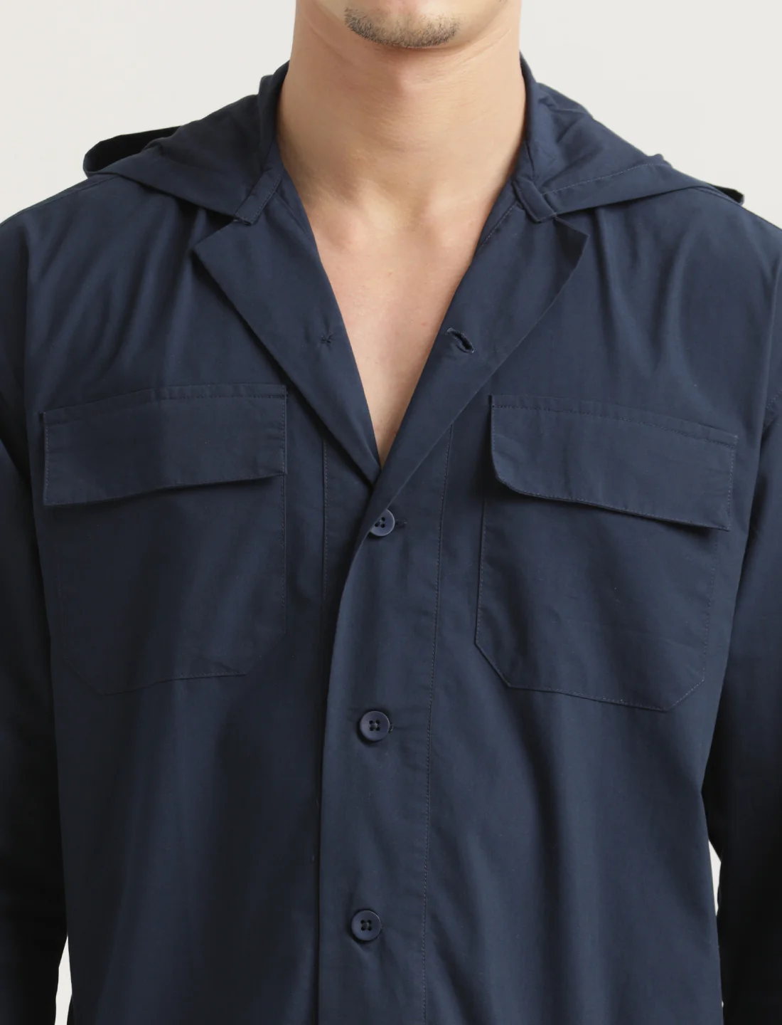 Men Hooded Utility Shirt - Image 4