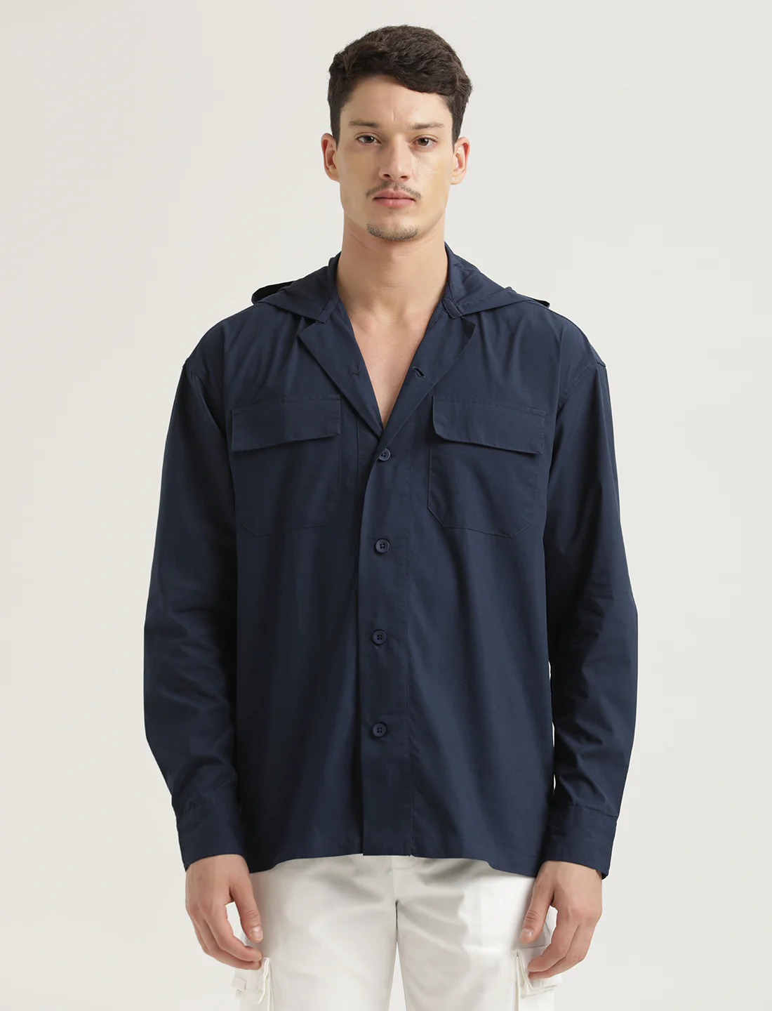 Men Hooded Utility Shirt - Image 5