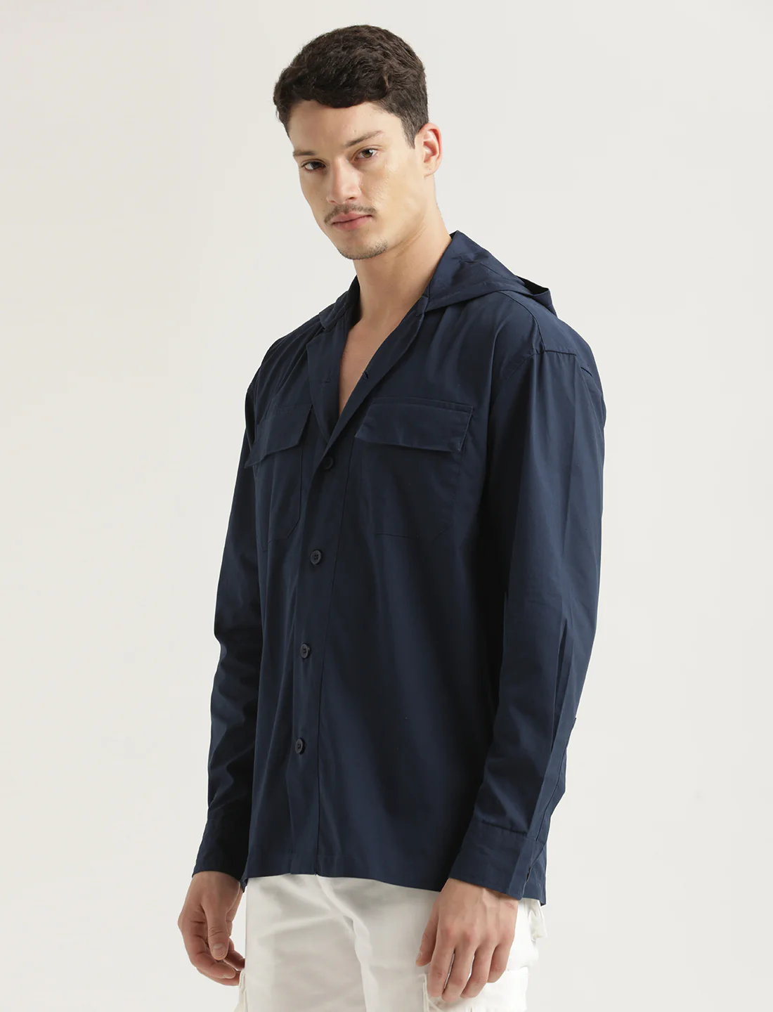 Men Hooded Utility Shirt - Image 6
