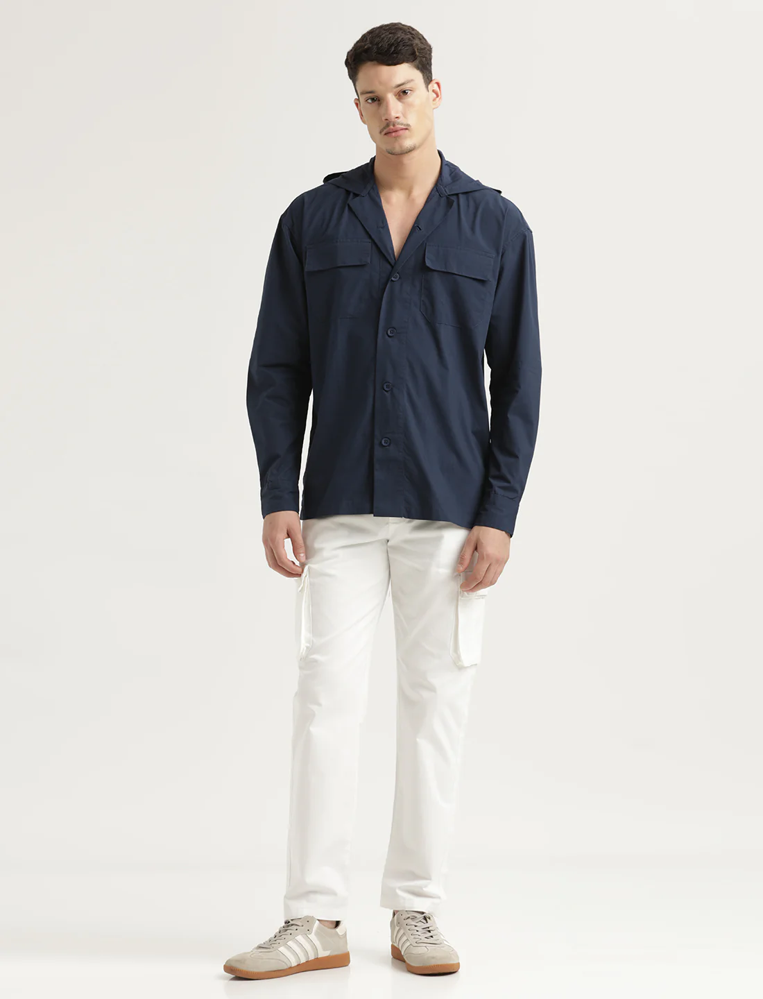 Men Hooded Utility Shirt - Image 7
