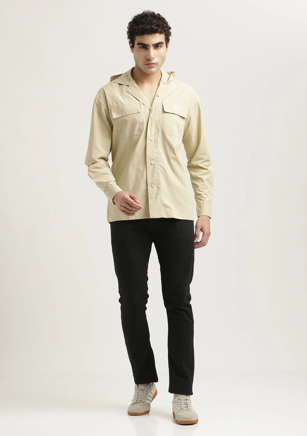 Men Hooded Utility Shirt - Image 5