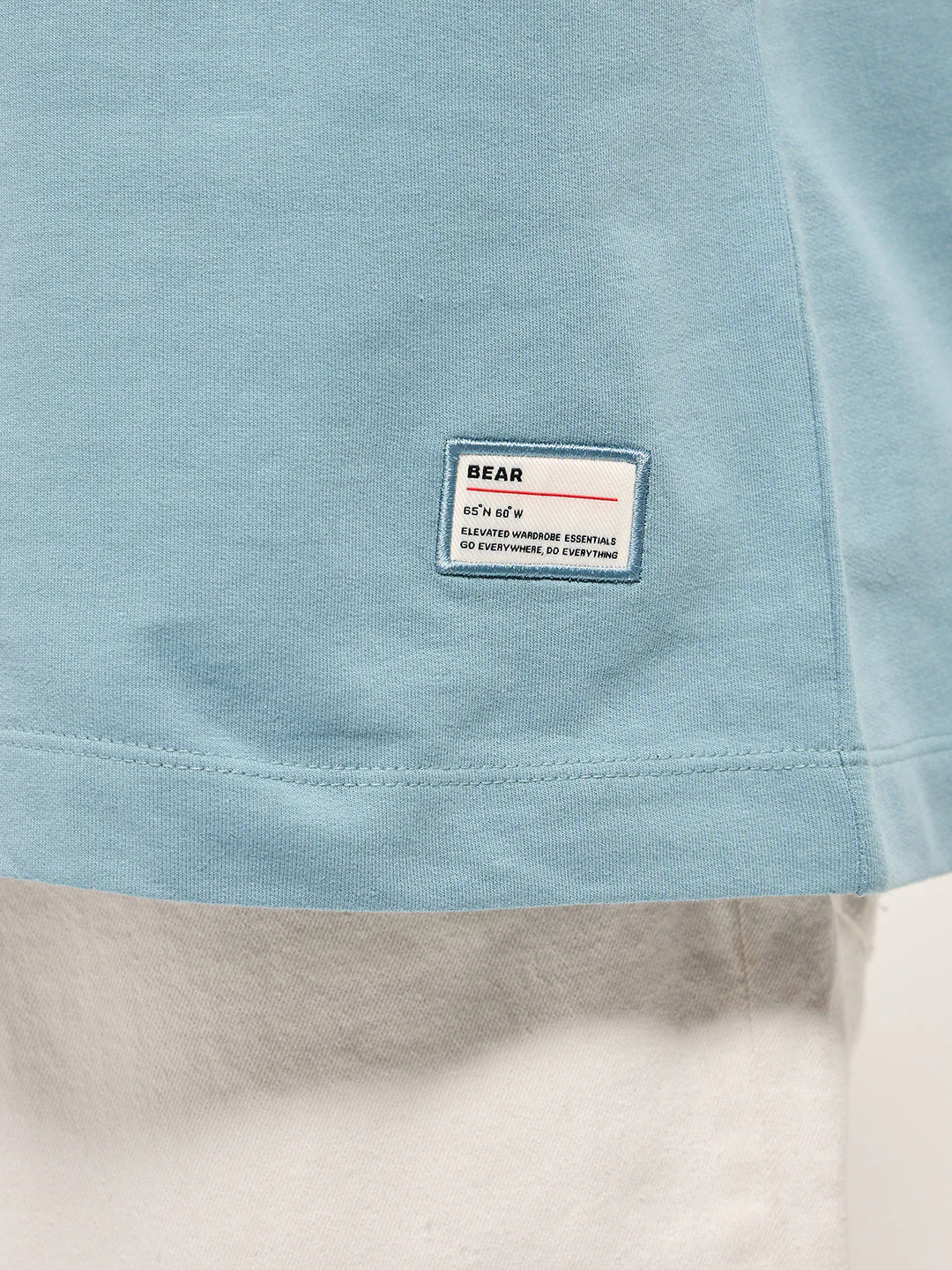 Men Wave Graphic Back Print Oversized Crew Neck T-Shirt - Image 6
