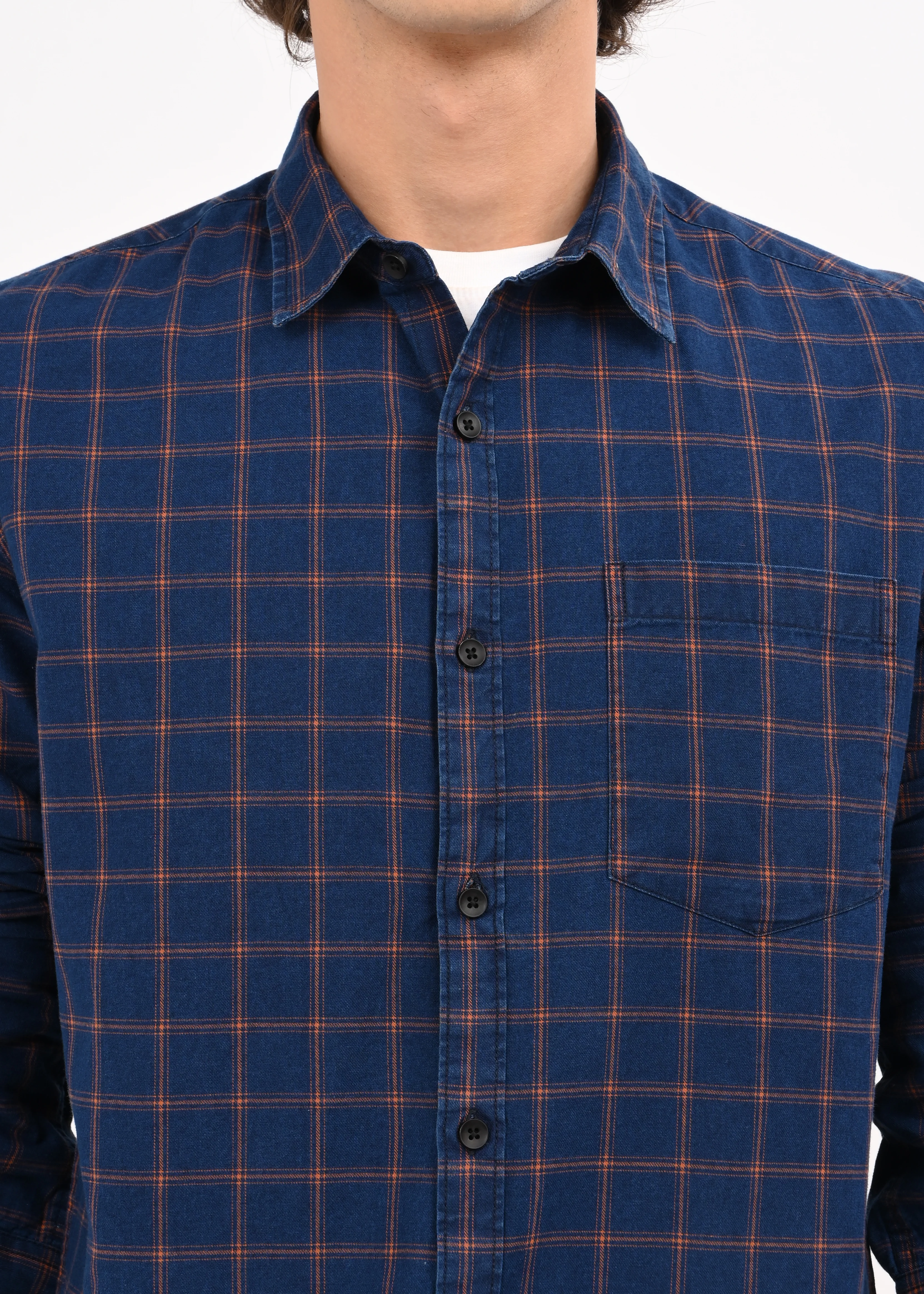 Men Navy Blue Shirt - Image 5