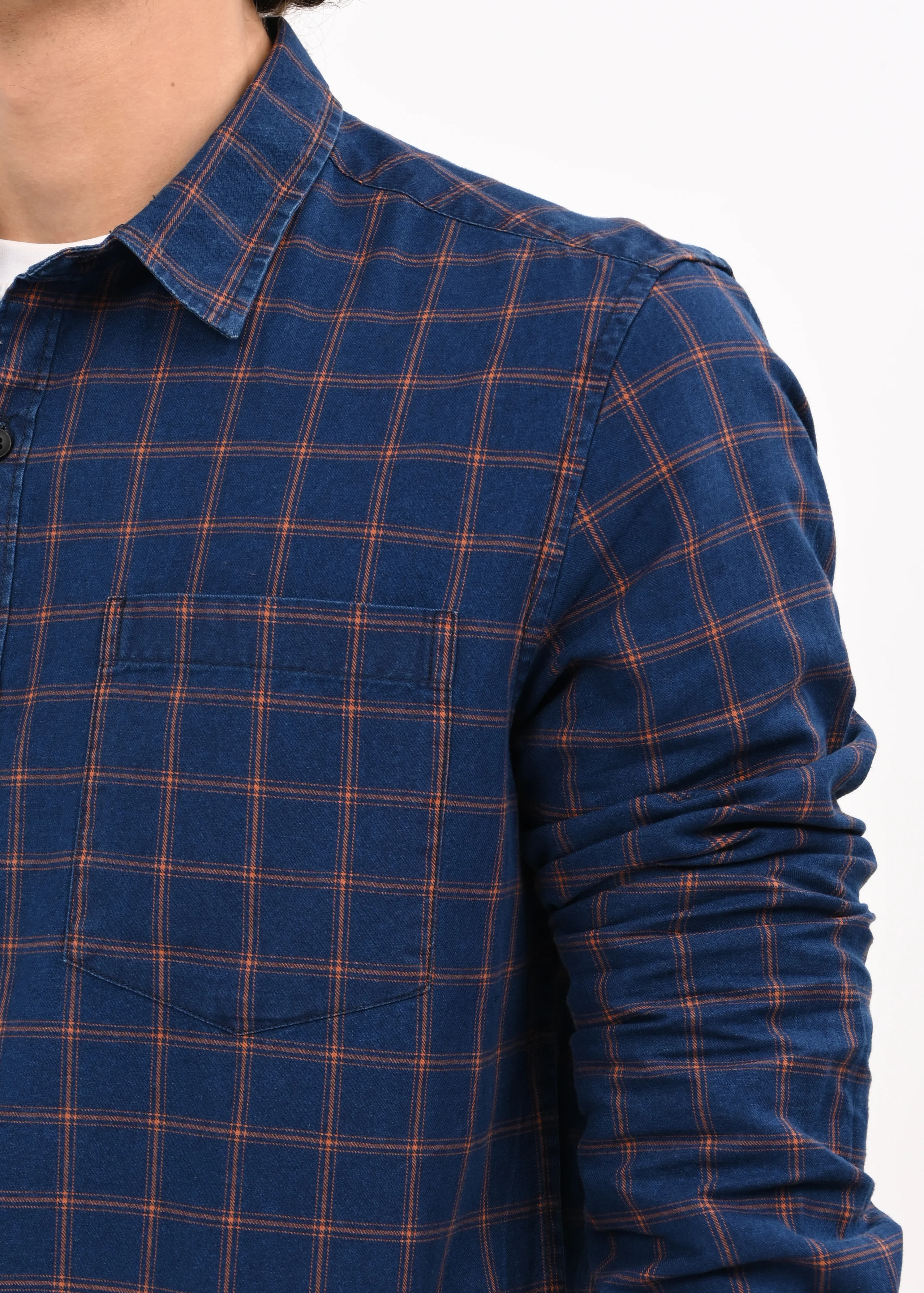 Men Navy Blue Shirt - Image 6