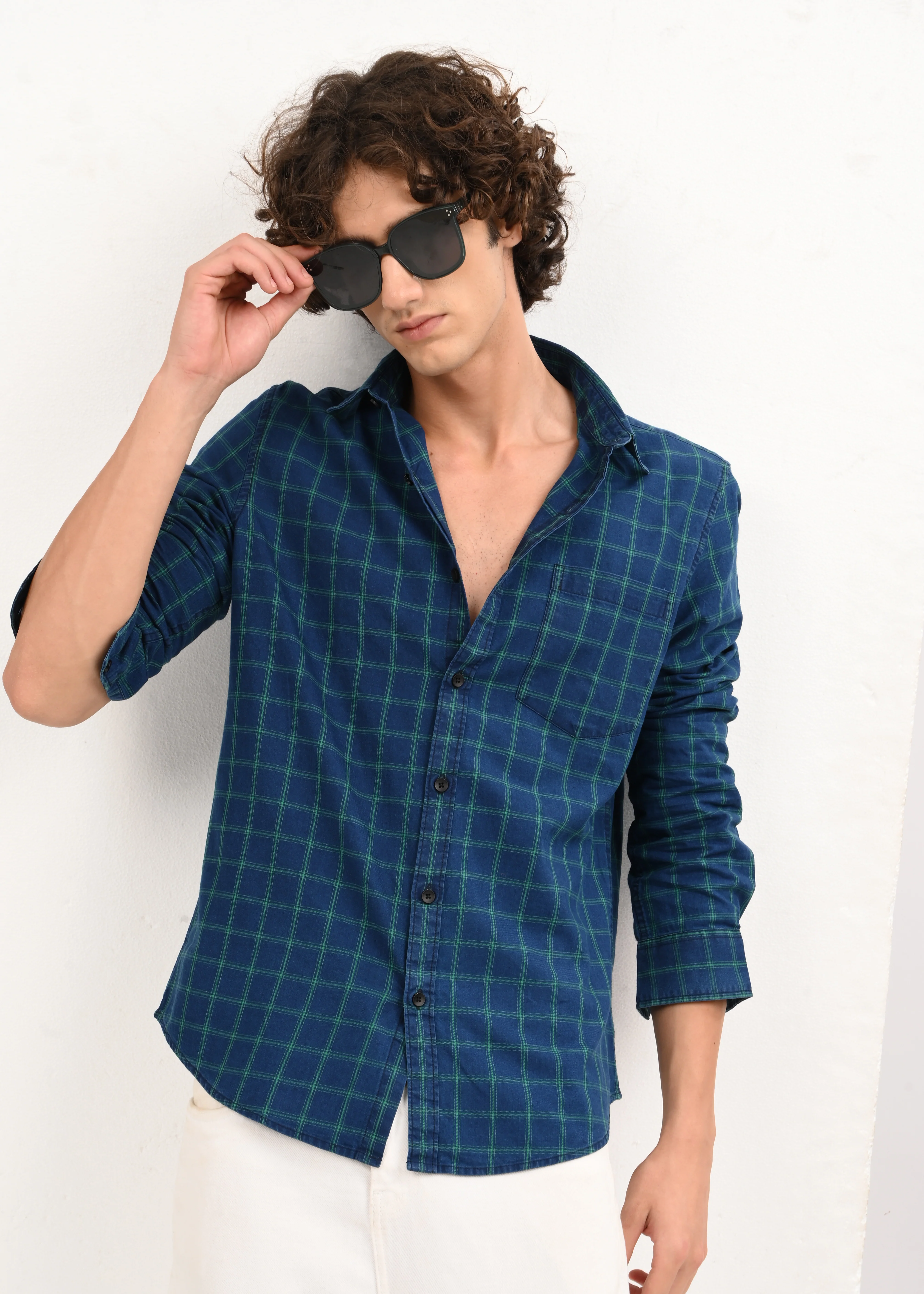 Men Navy Blue Shirt - Image 2