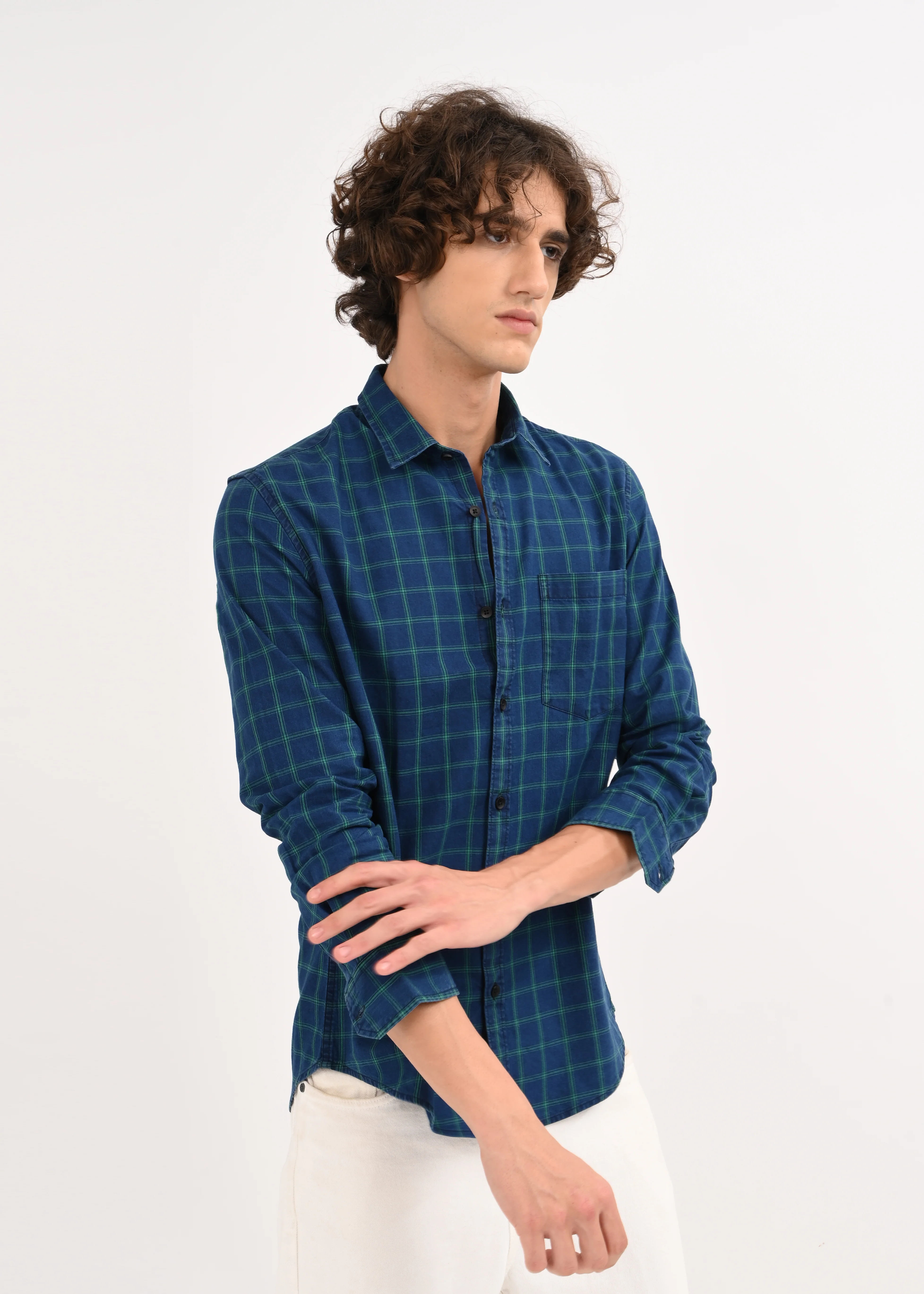 Men Navy Blue Shirt - Image 5