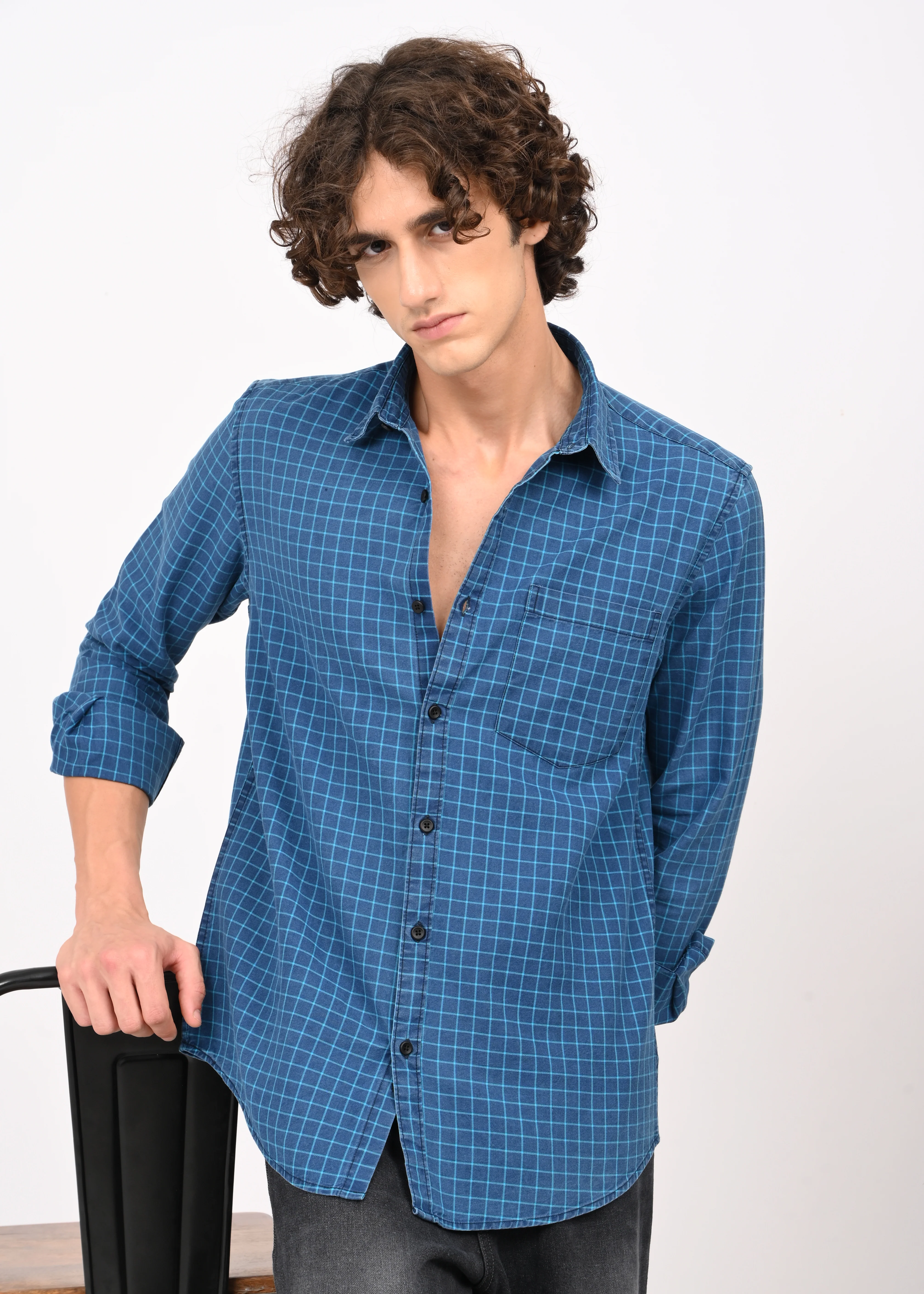 Men Blue Shirt - Image 2