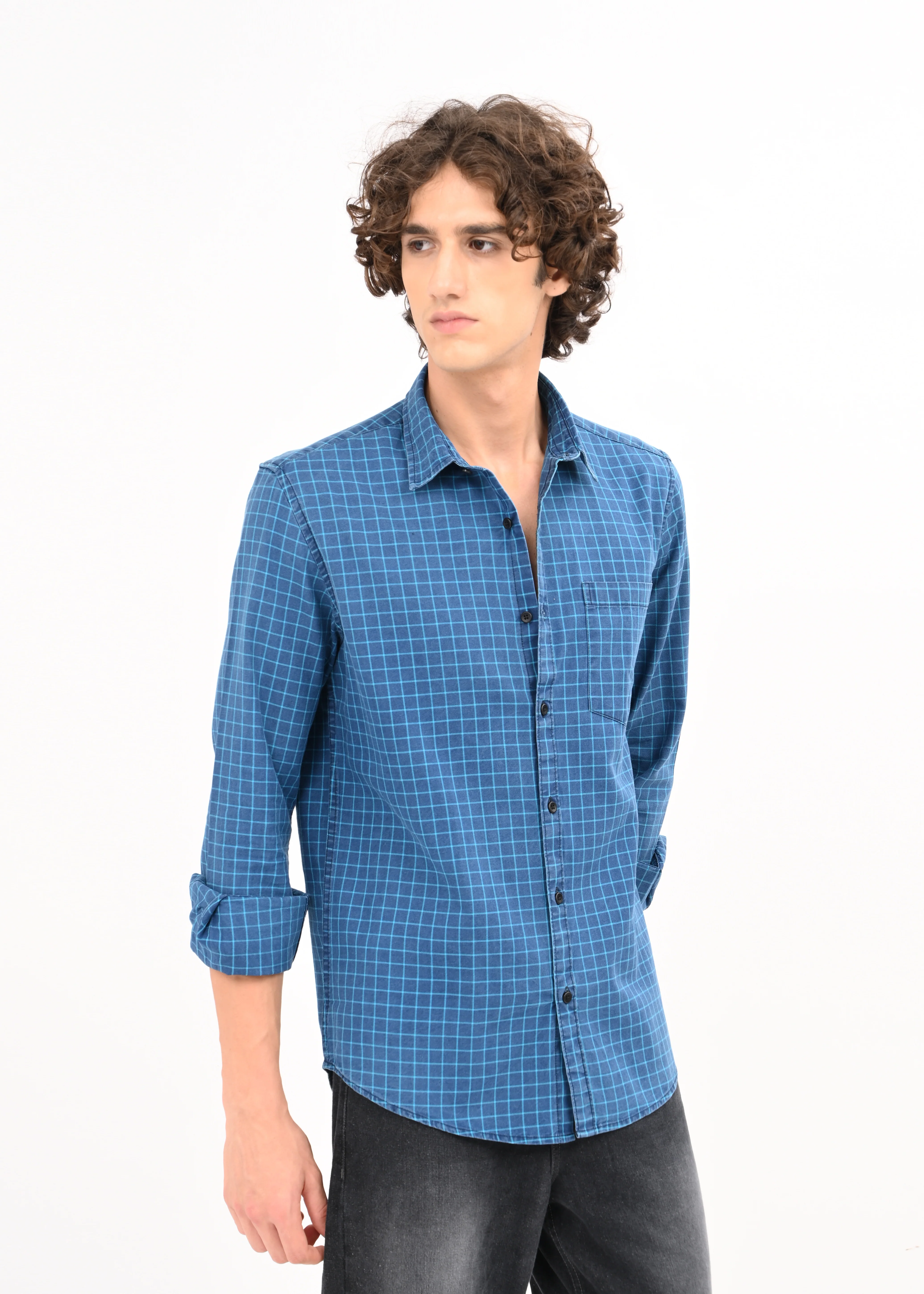 Men Blue Shirt - Image 3