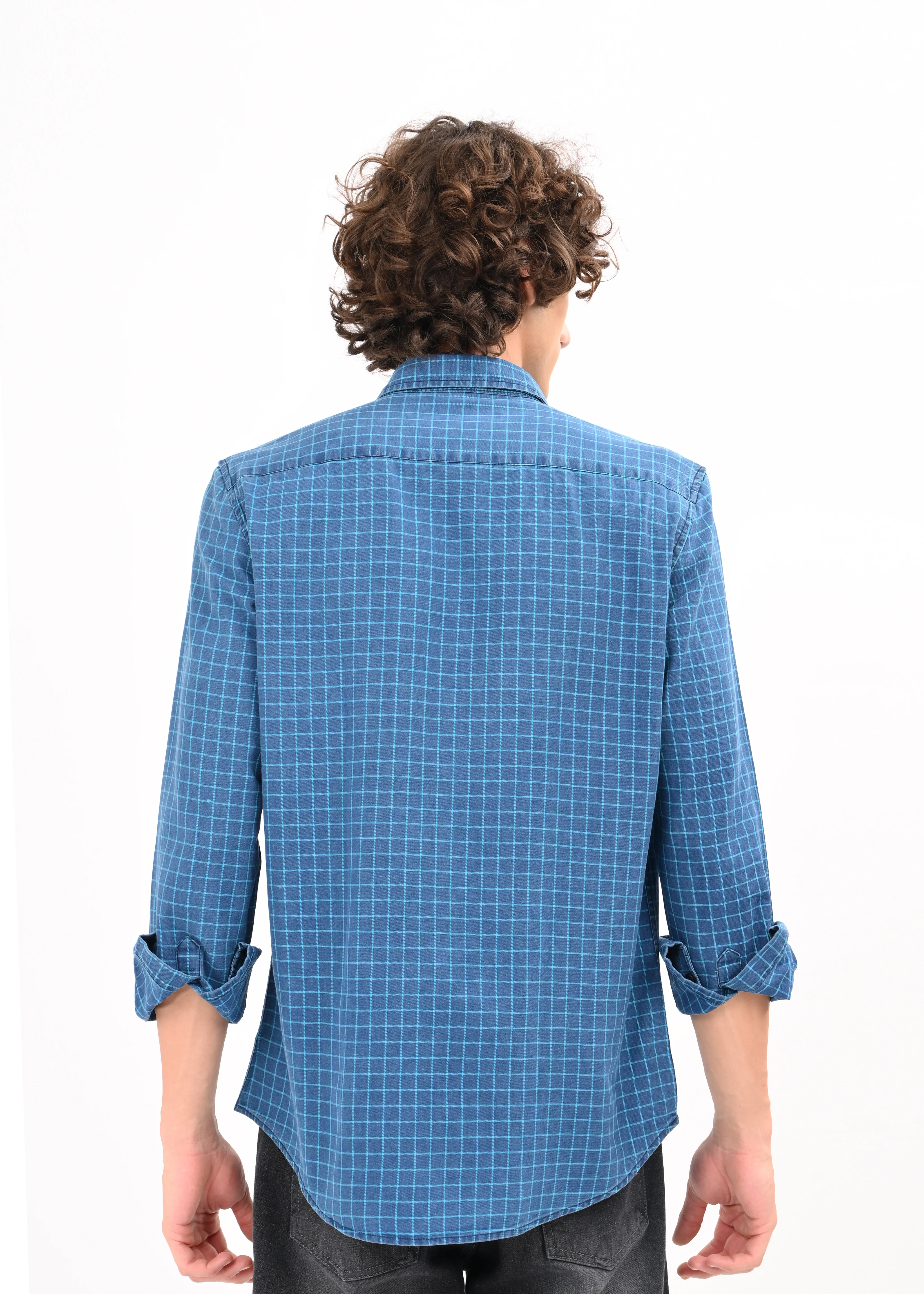 Men Blue Shirt - Image 6