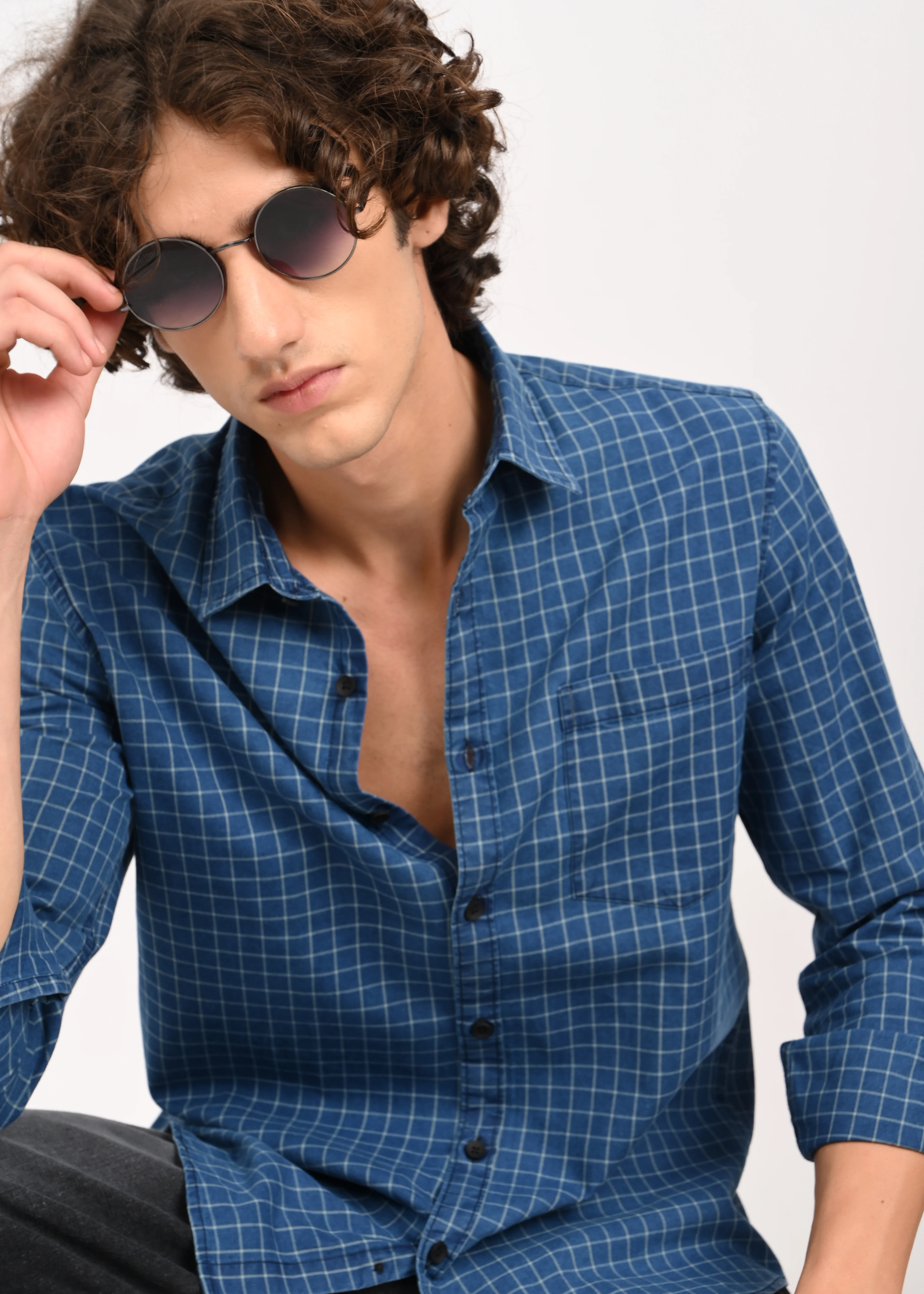 Men Blue Shirt - Image 2