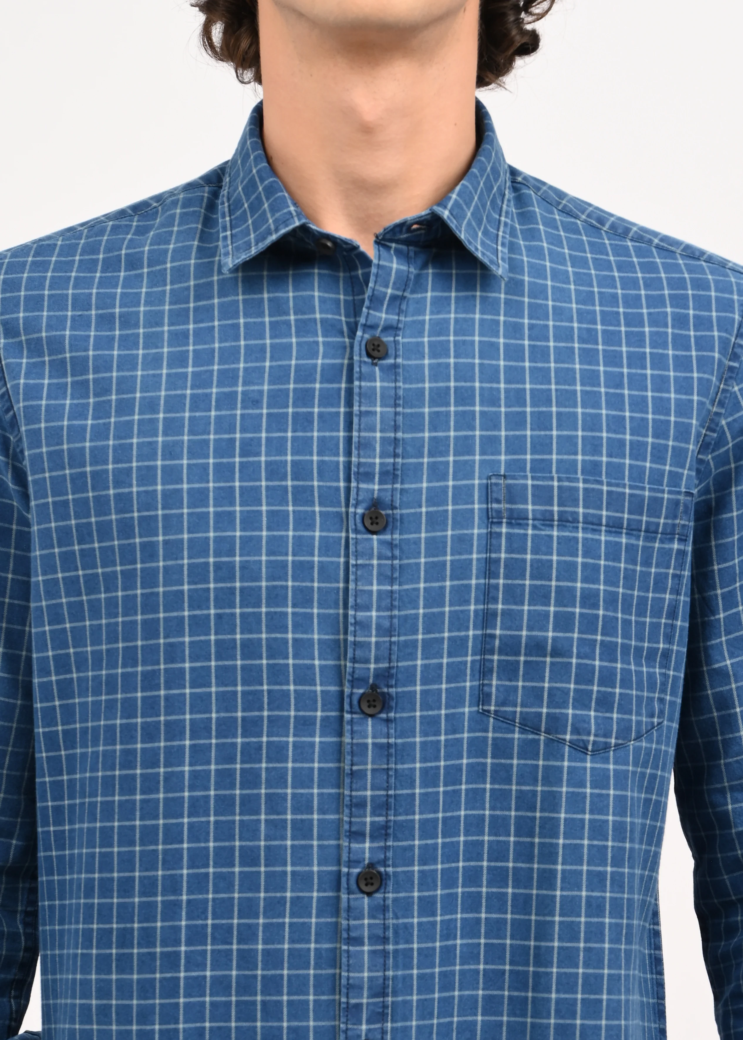 Men Blue Shirt - Image 4