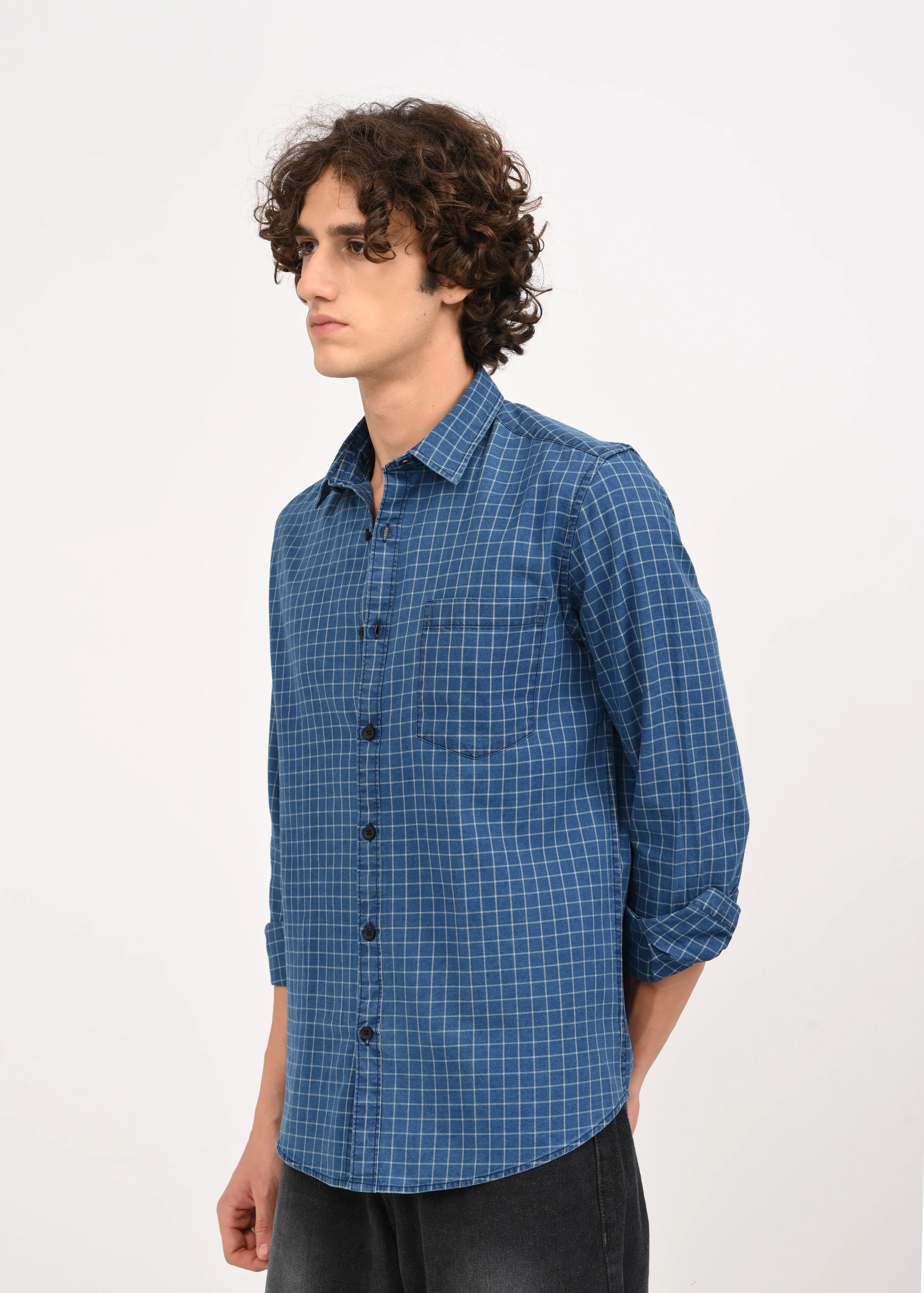 Men Blue Shirt - Image 5