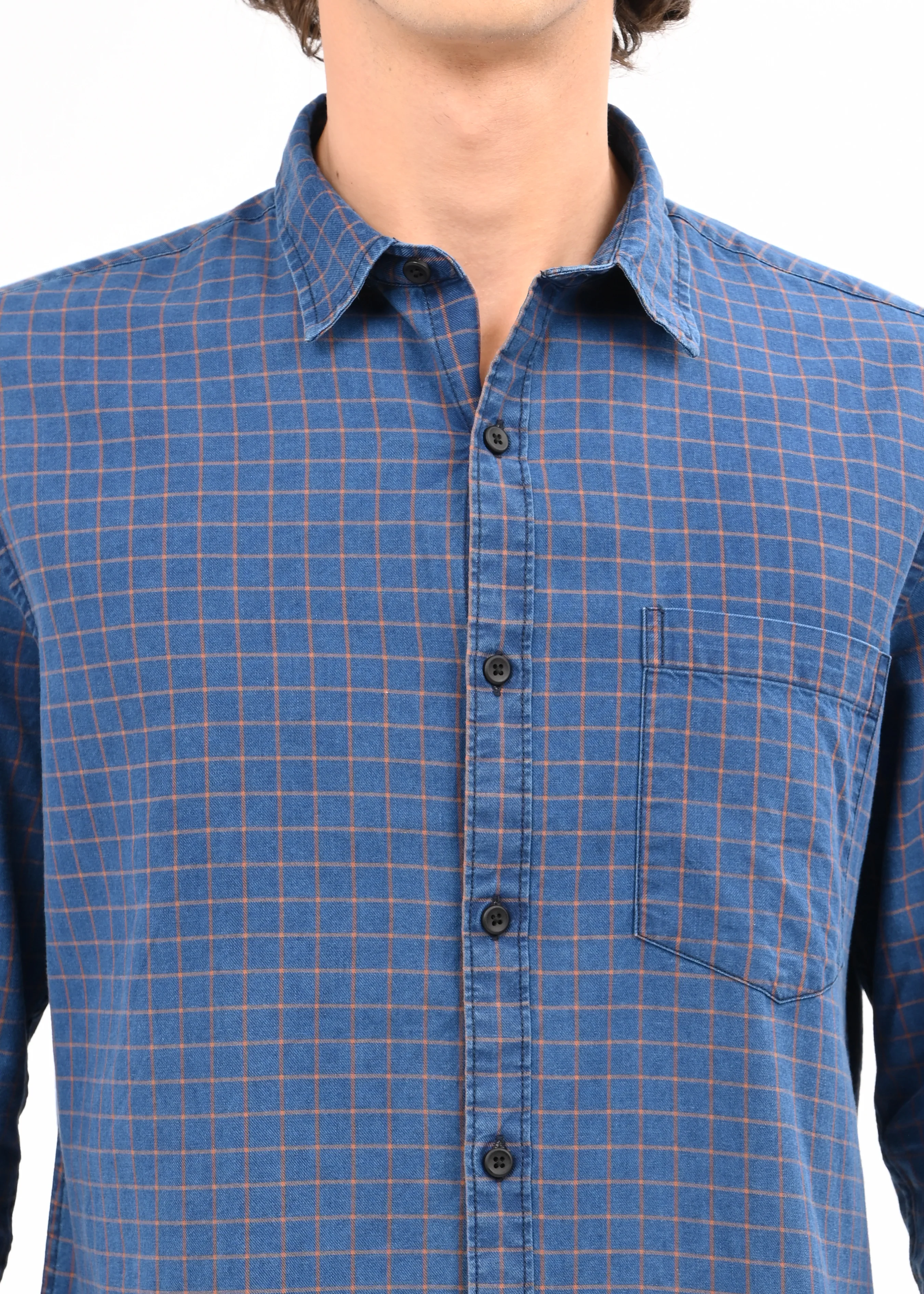 Men Navy Blue Shirt - Image 4