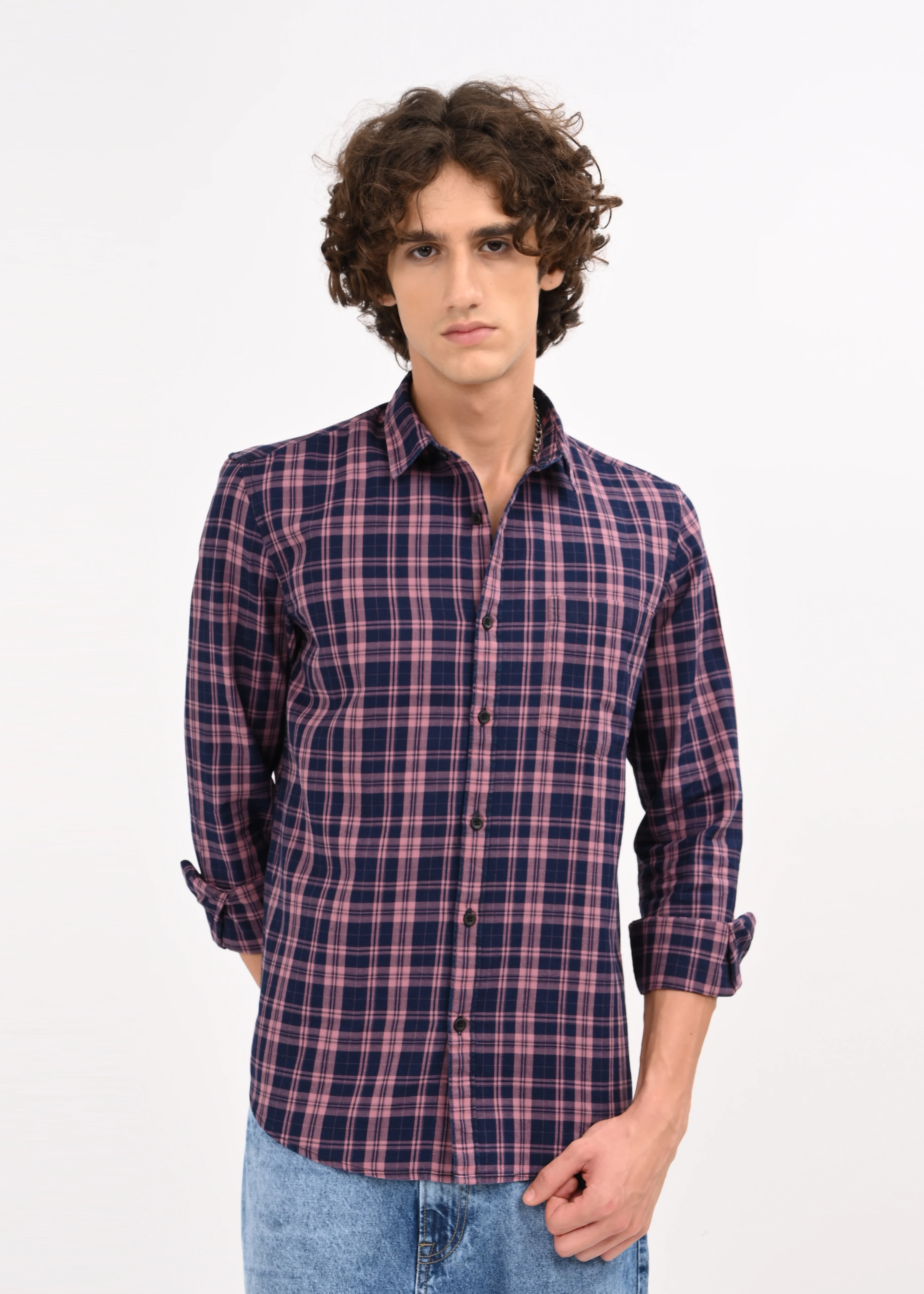 Men Pink Shirt - Image 2