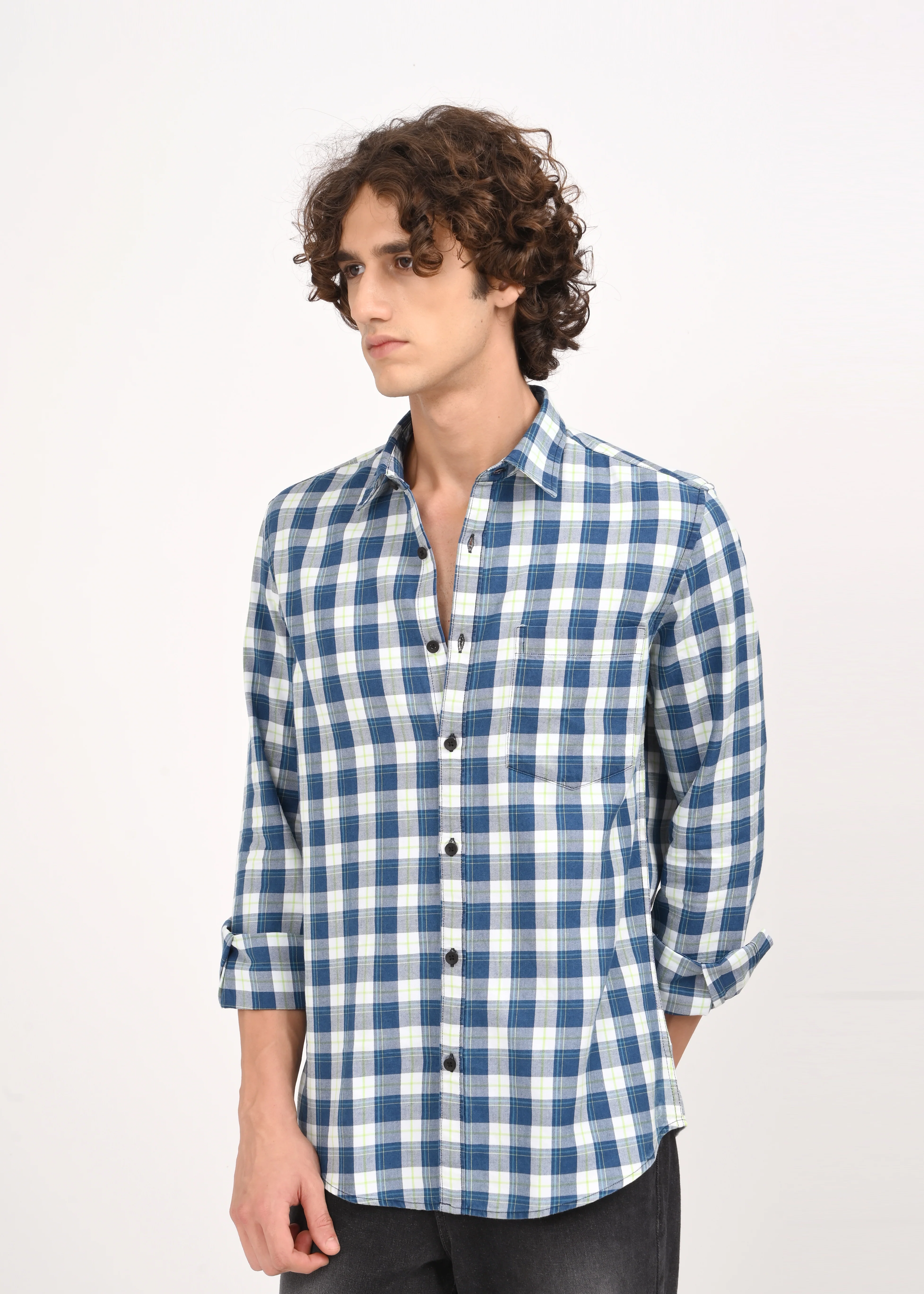 Men Navy Blue Shirt - Image 2