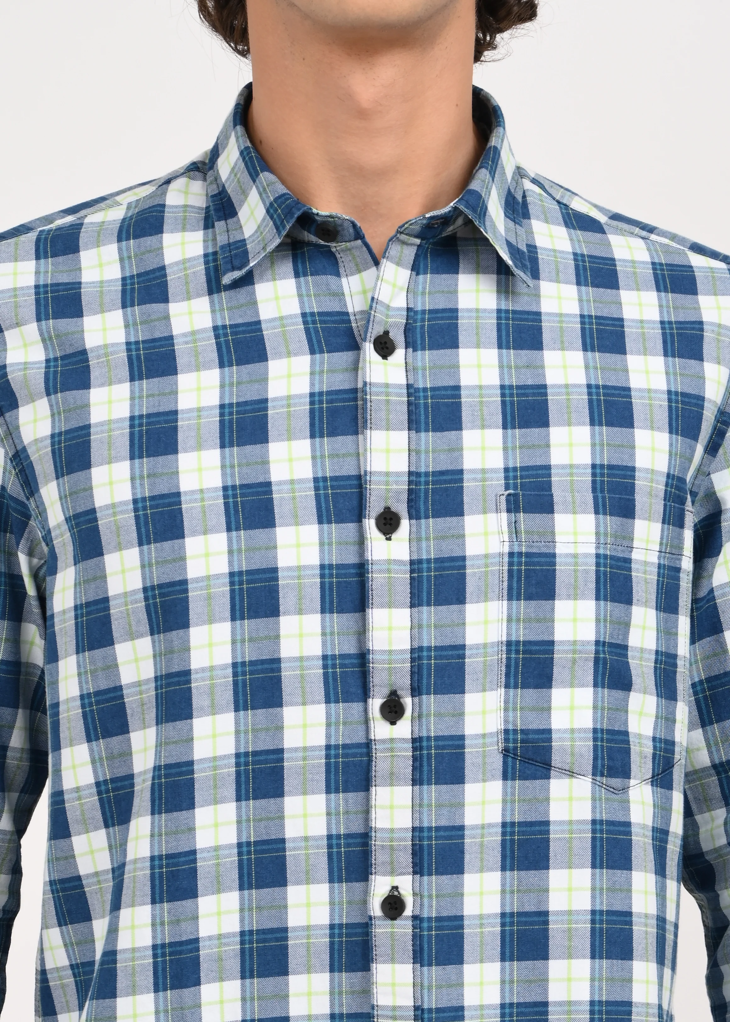 Men Navy Blue Shirt - Image 5