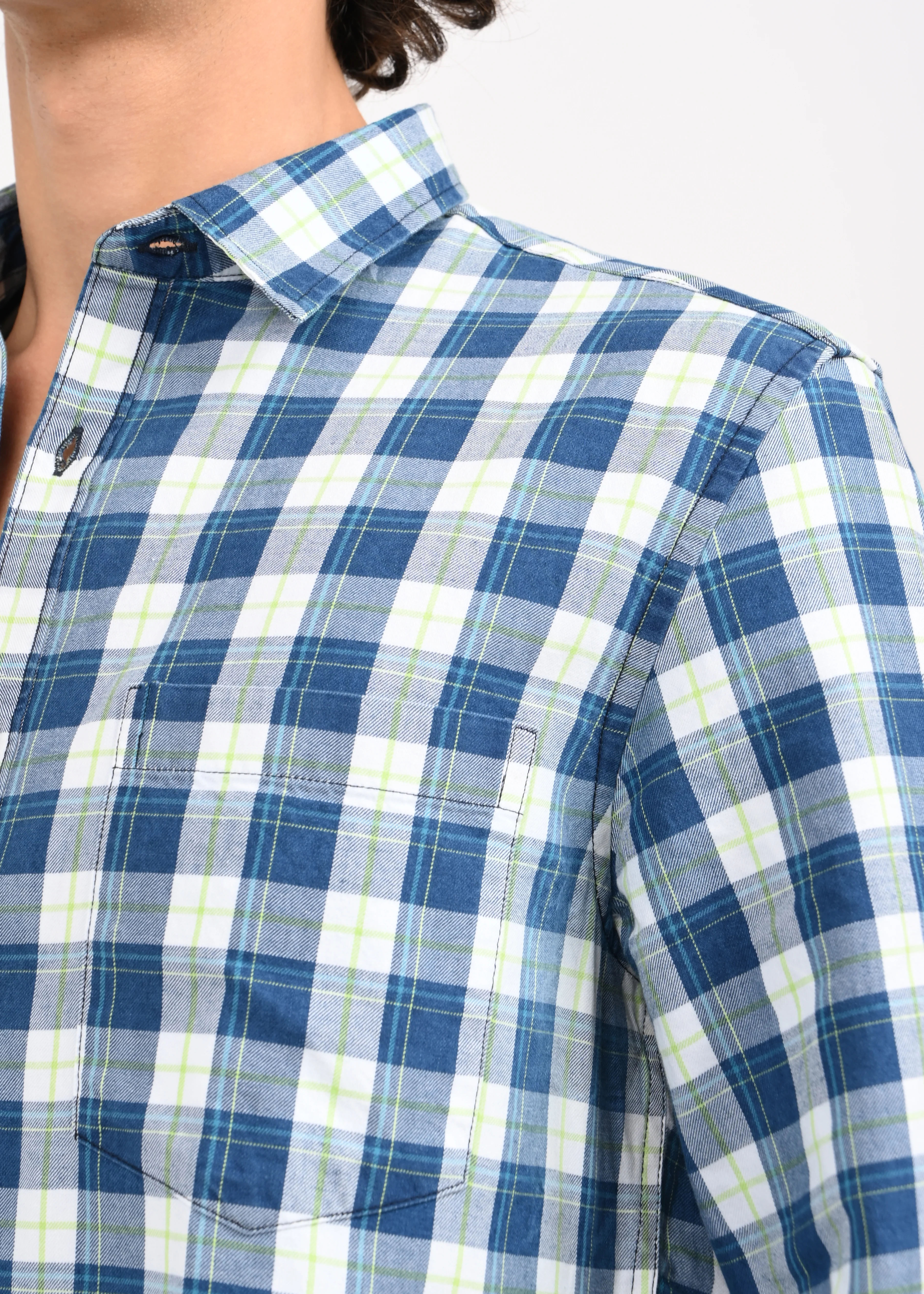 Men Navy Blue Shirt - Image 6