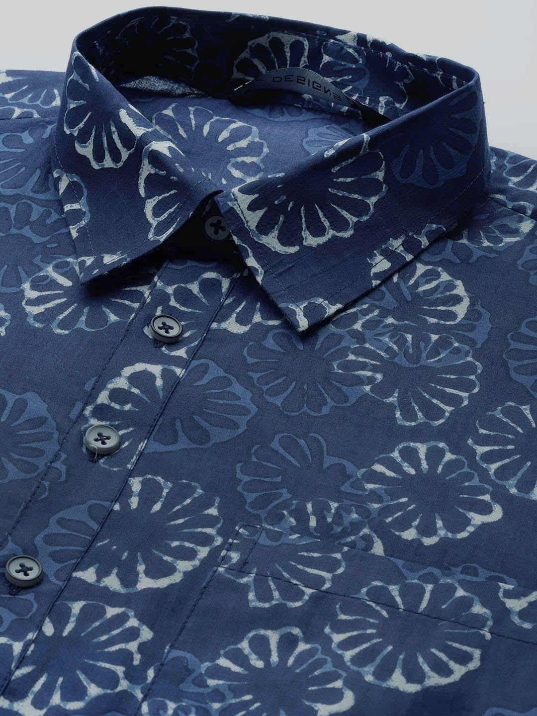 Men Indigo Regular Pure Cotton Pathani Printed Men'S Kurta - Image 2