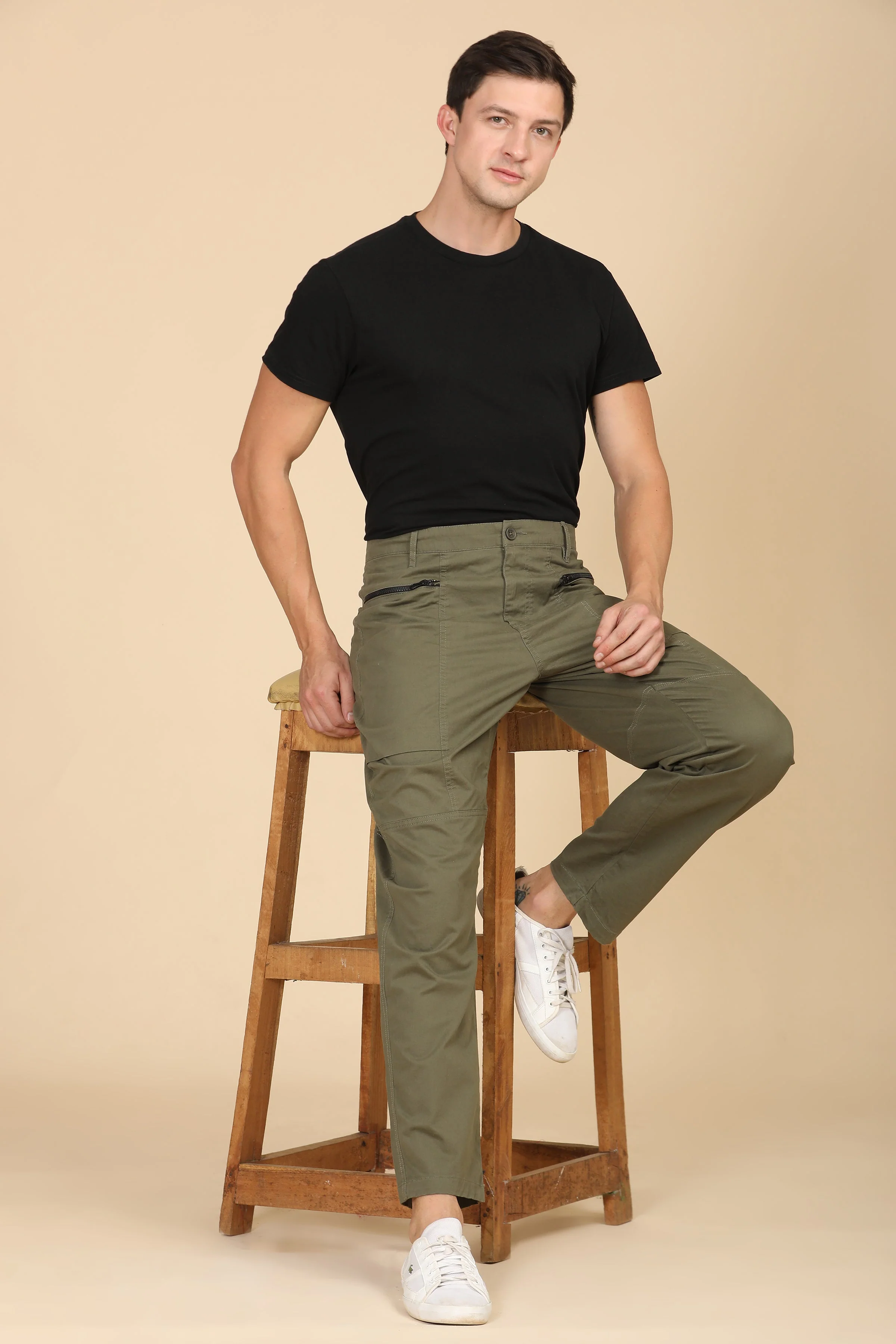 Men Infix Basic Streetwear Trouser Green - Image 2