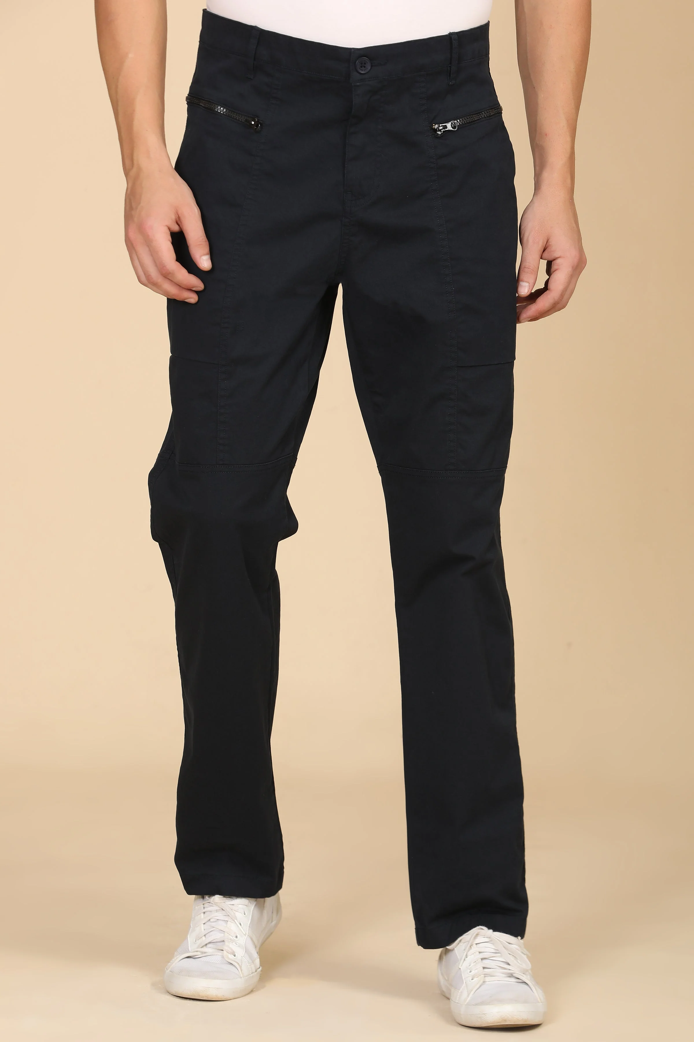 Men Infix Basic Streetwear Trouser Navy - Image 3