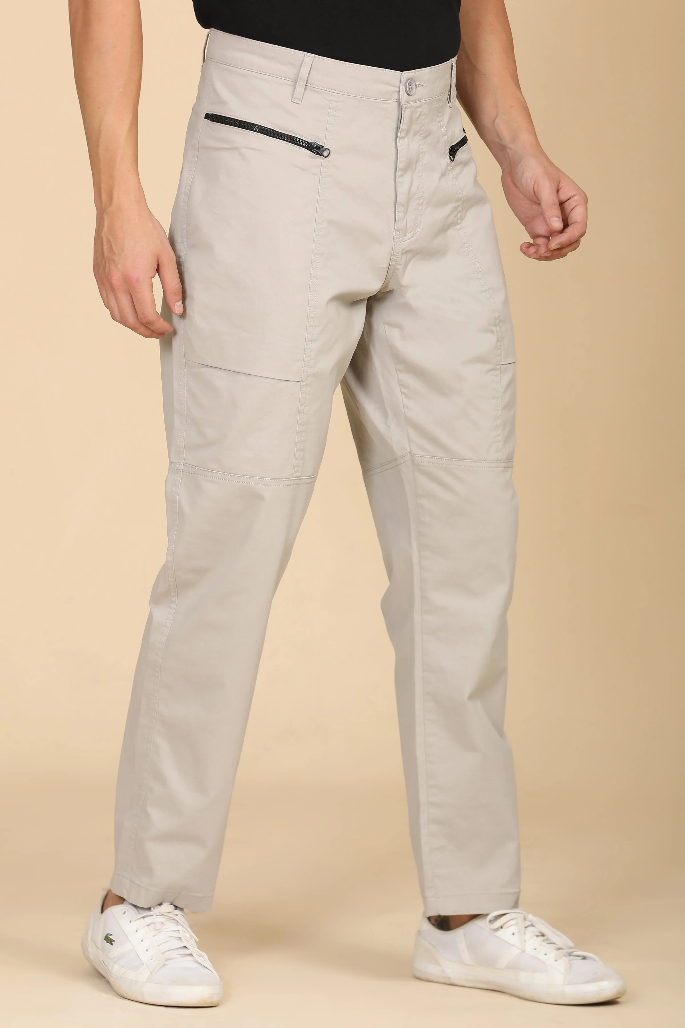 Men Infix Basic Streetwear Trouser Stone - Image 3