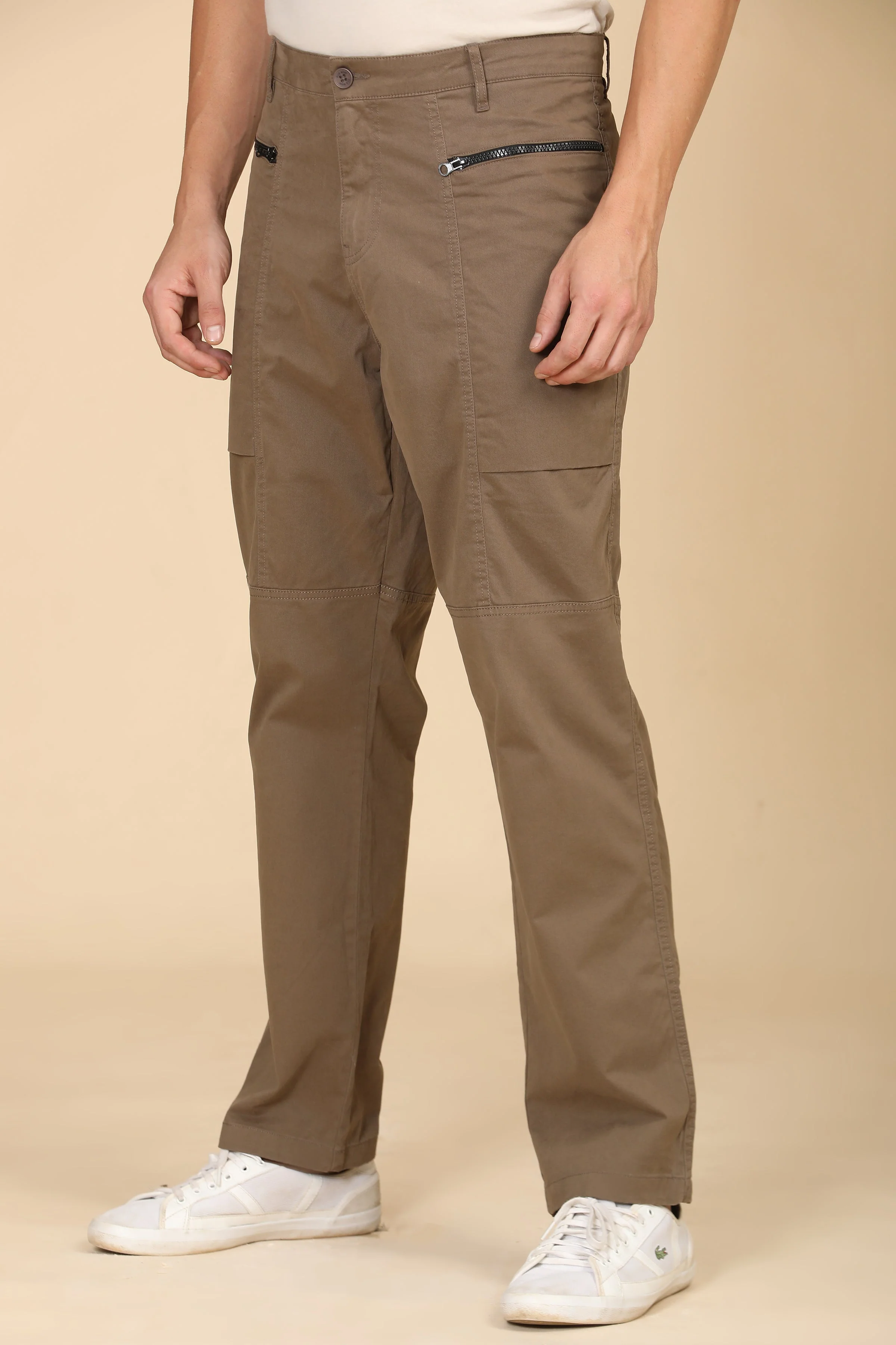 Men Infix Basic Streetwear Trouser Taupe - Image 2