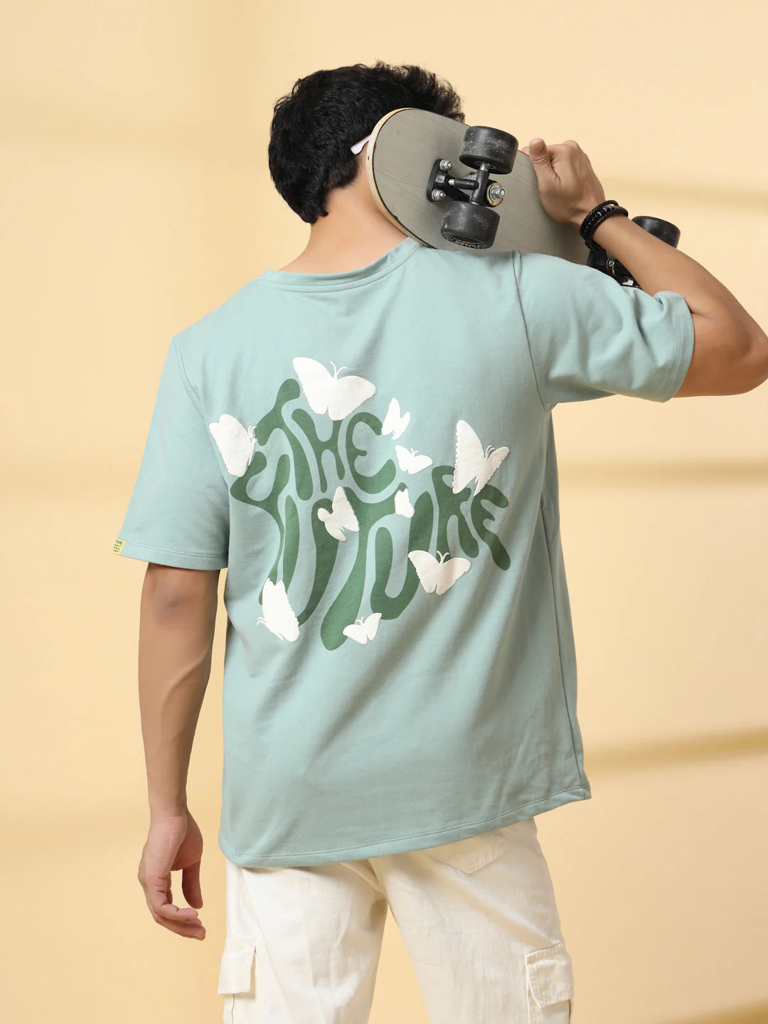 Men Jade Typography Oversized Tshirt - Image 2