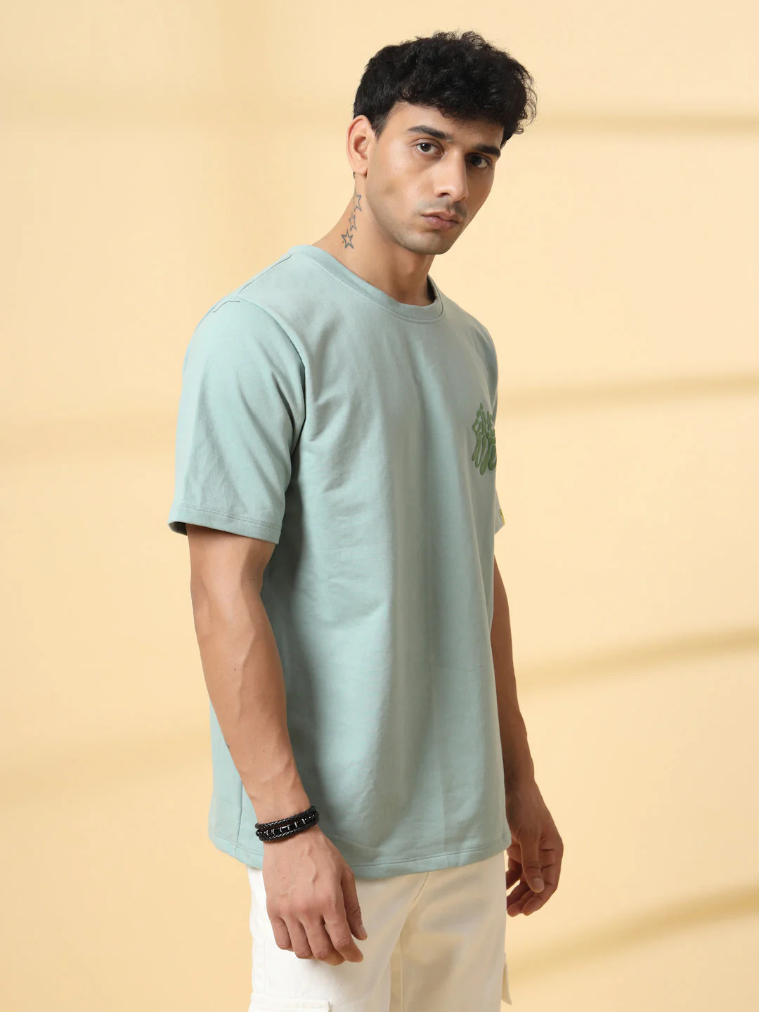 Men Jade Typography Oversized Tshirt - Image 5