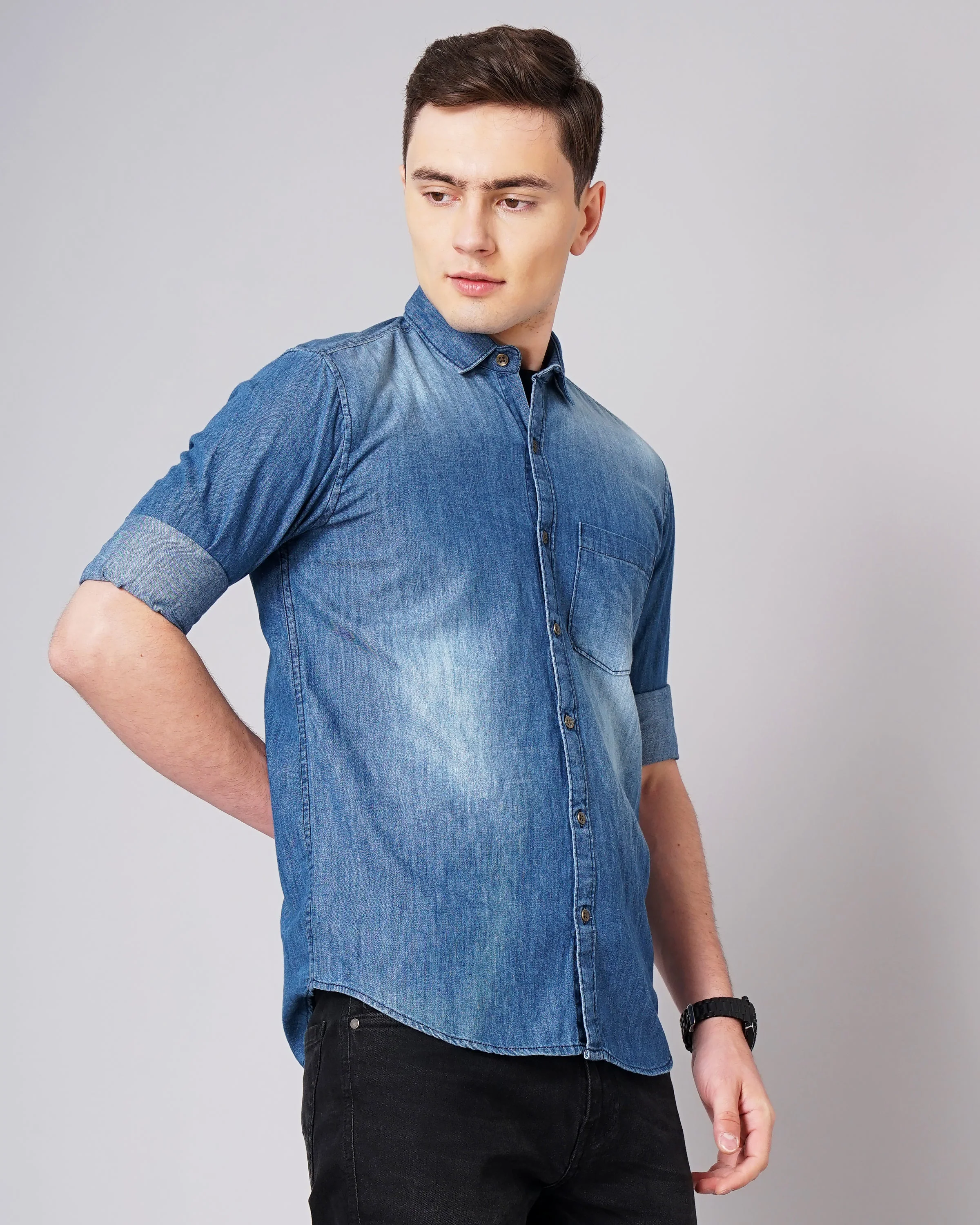 Men Jake Black Striped Shirt - Image 6